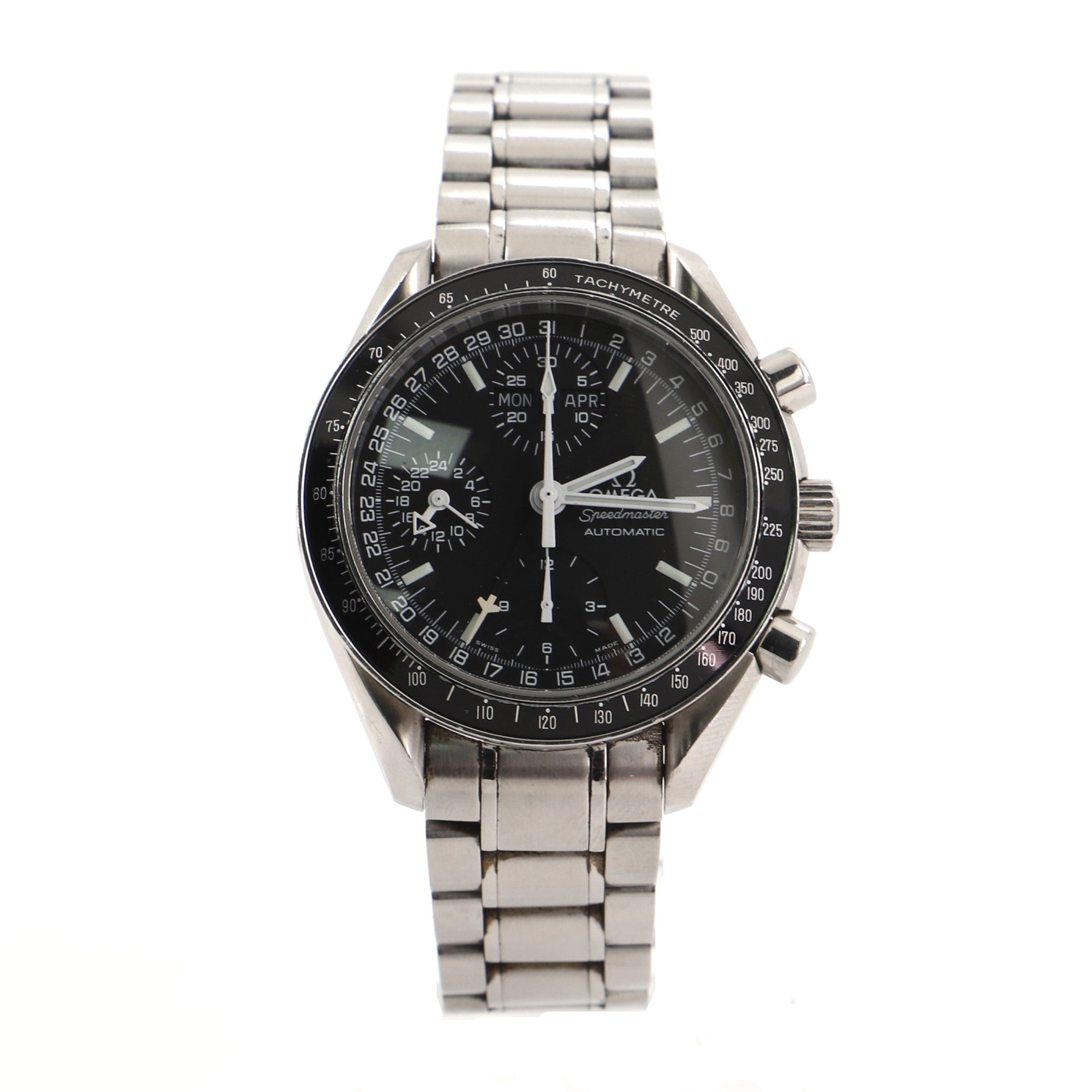 Omega Speedmaster Day-Date Chronograph Automatic Watch Stainless Steel 39