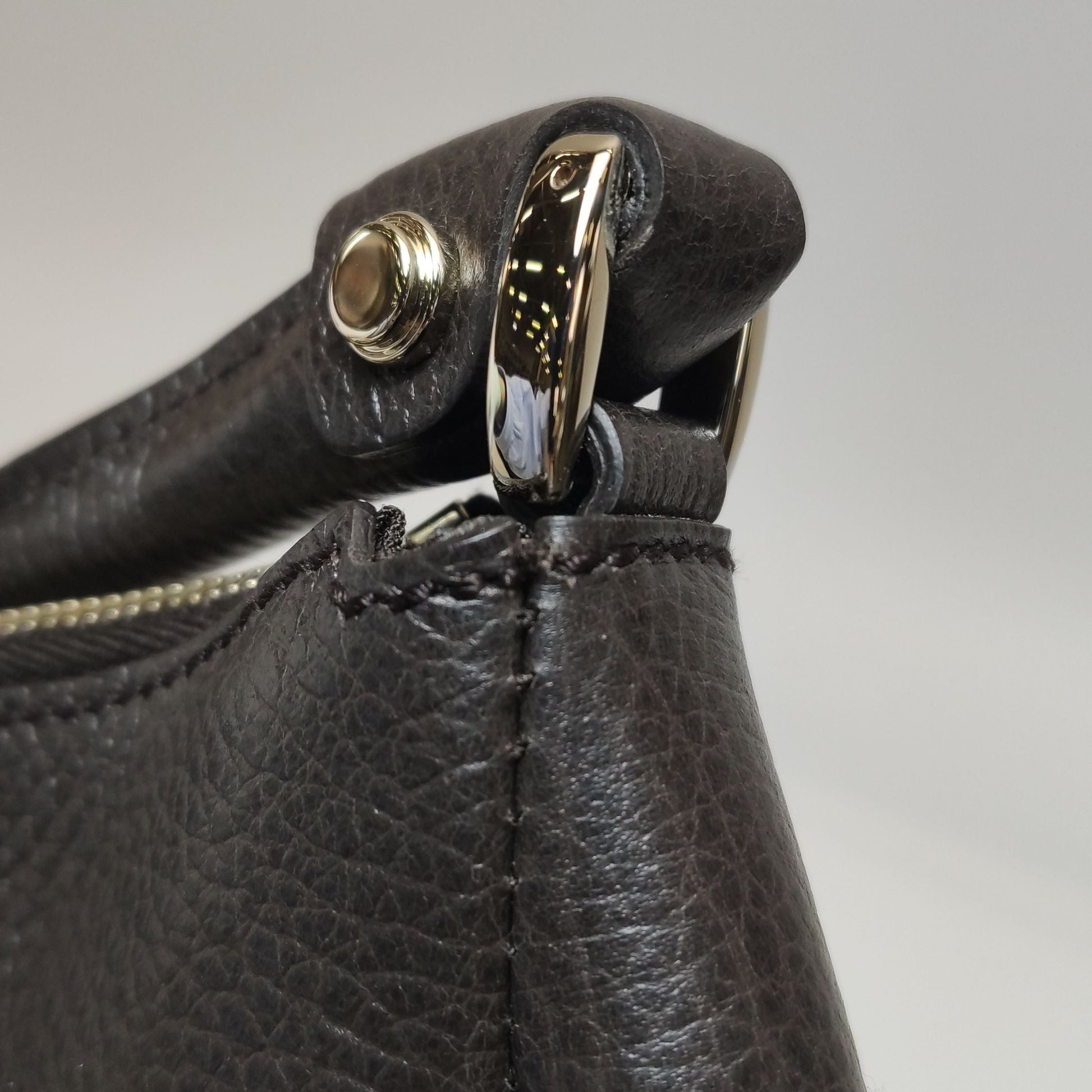Gucci Abbey Leather Coated Canvas GG Monogram D-Ring Shoulder Bag 250430781172975