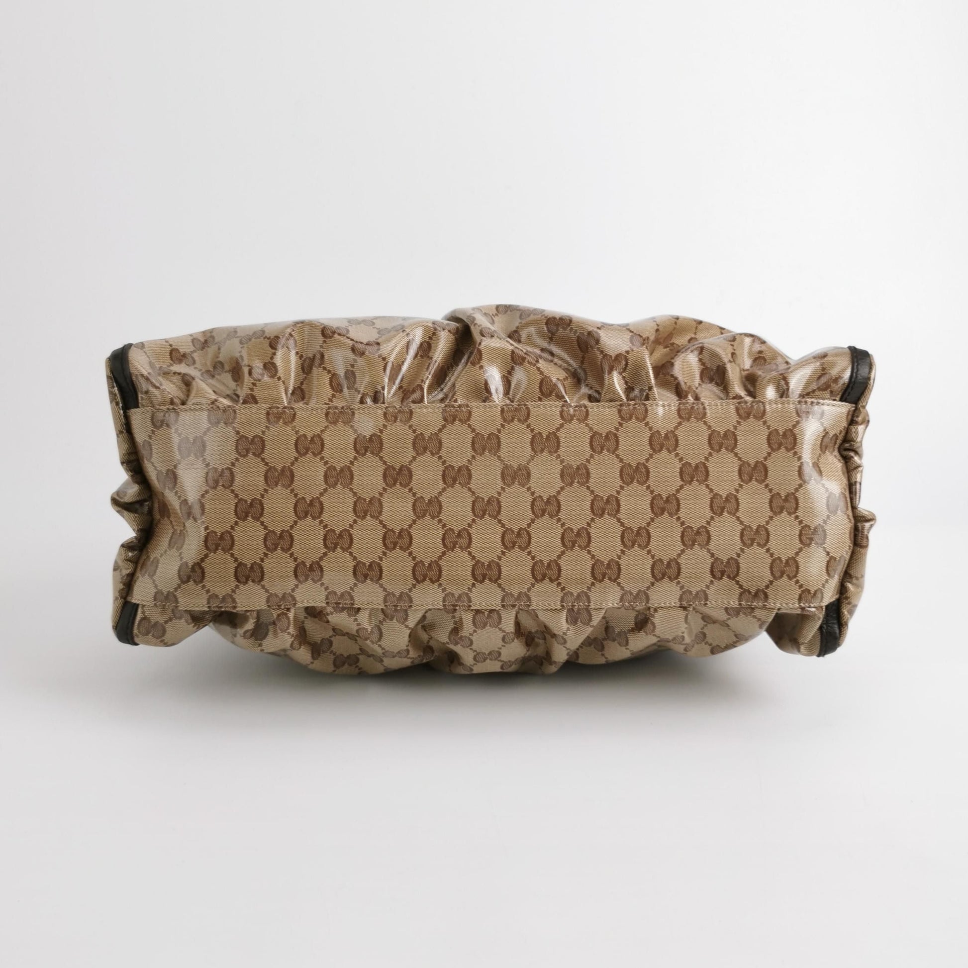 Gucci Abbey Leather Coated Canvas GG Monogram D-Ring Shoulder Bag 250430781172975
