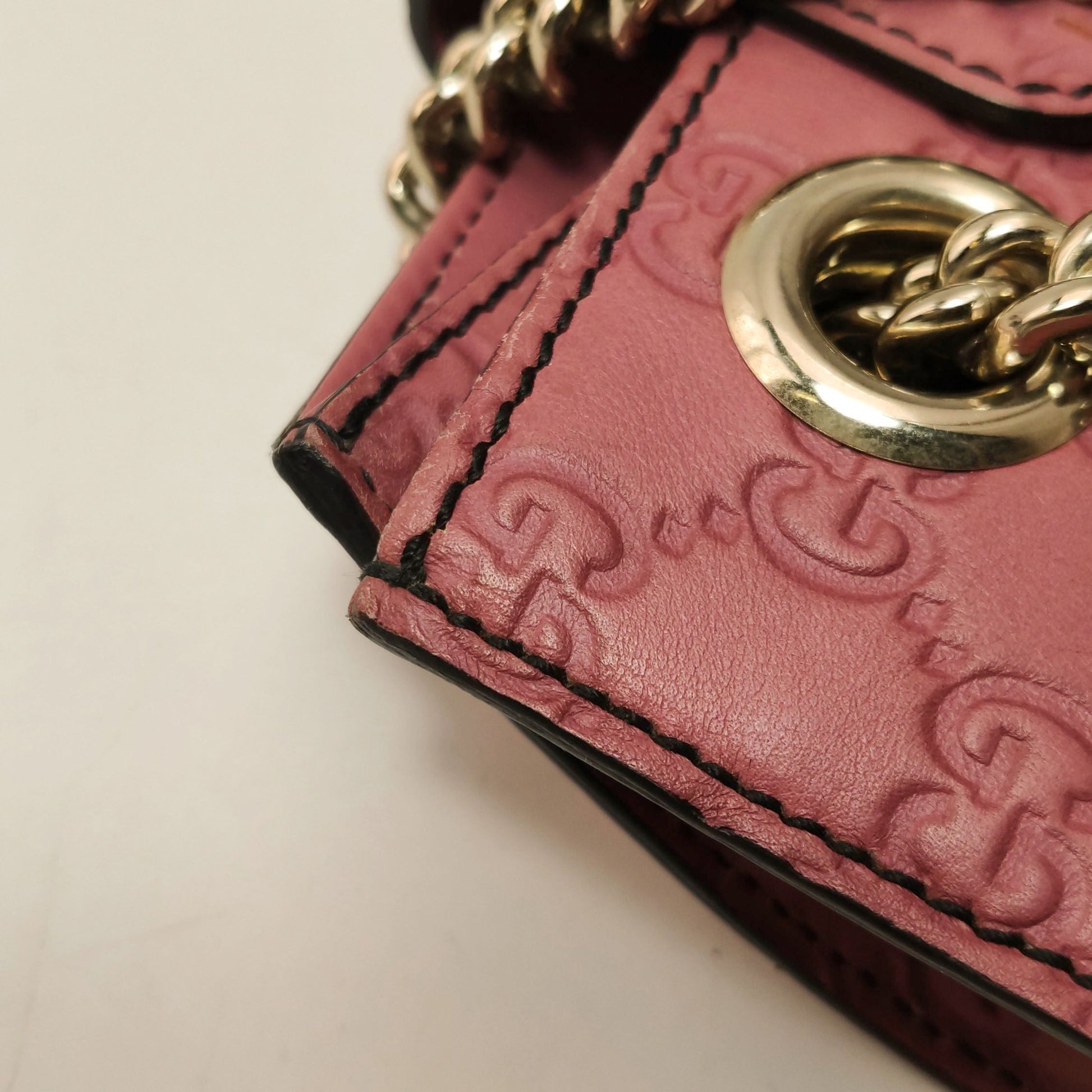 Gucci Emily Leather Signature Embossed Fringe Horsebit Shoulder Bag 047852700363