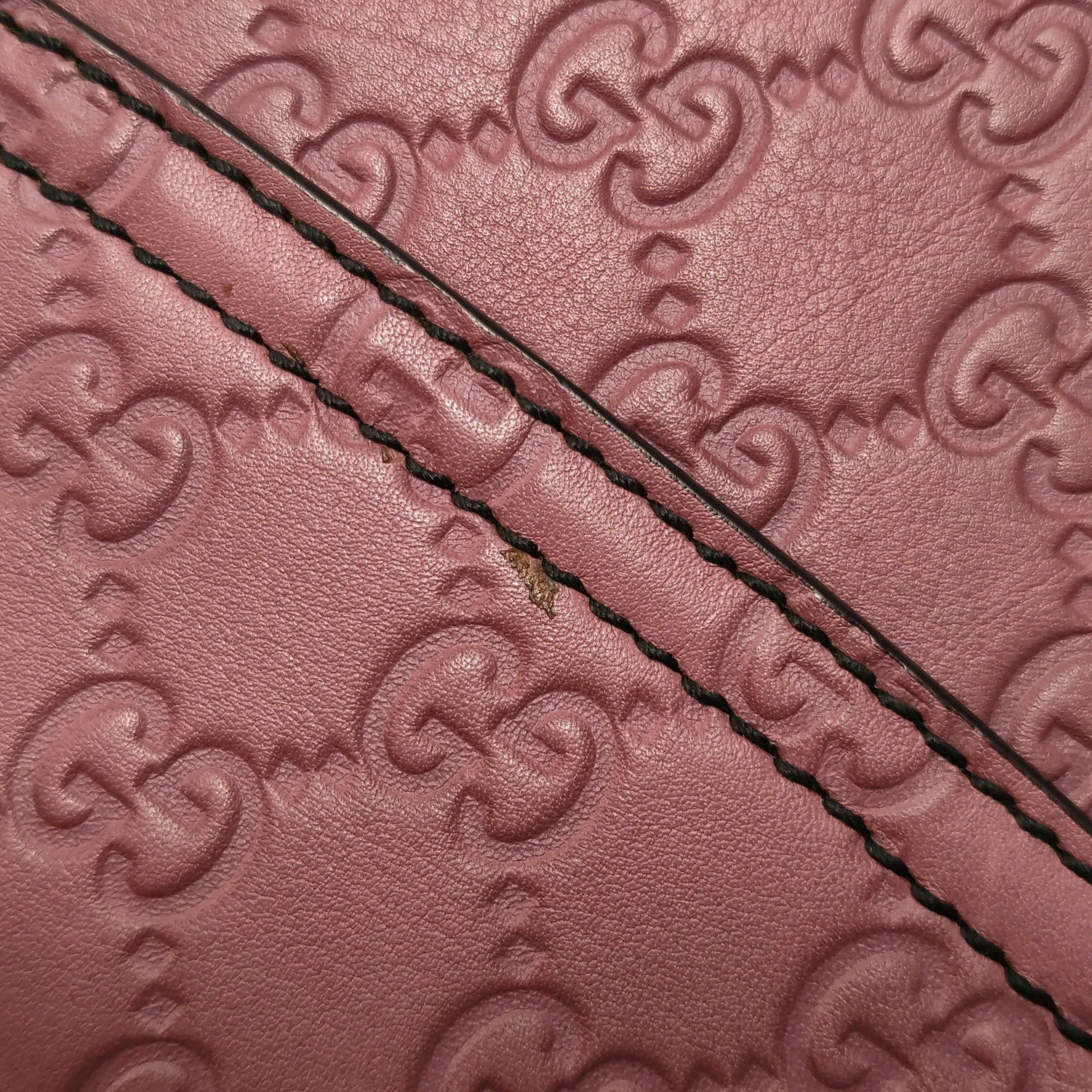 Gucci Emily Leather Signature Embossed Fringe Horsebit Shoulder Bag 047852700363