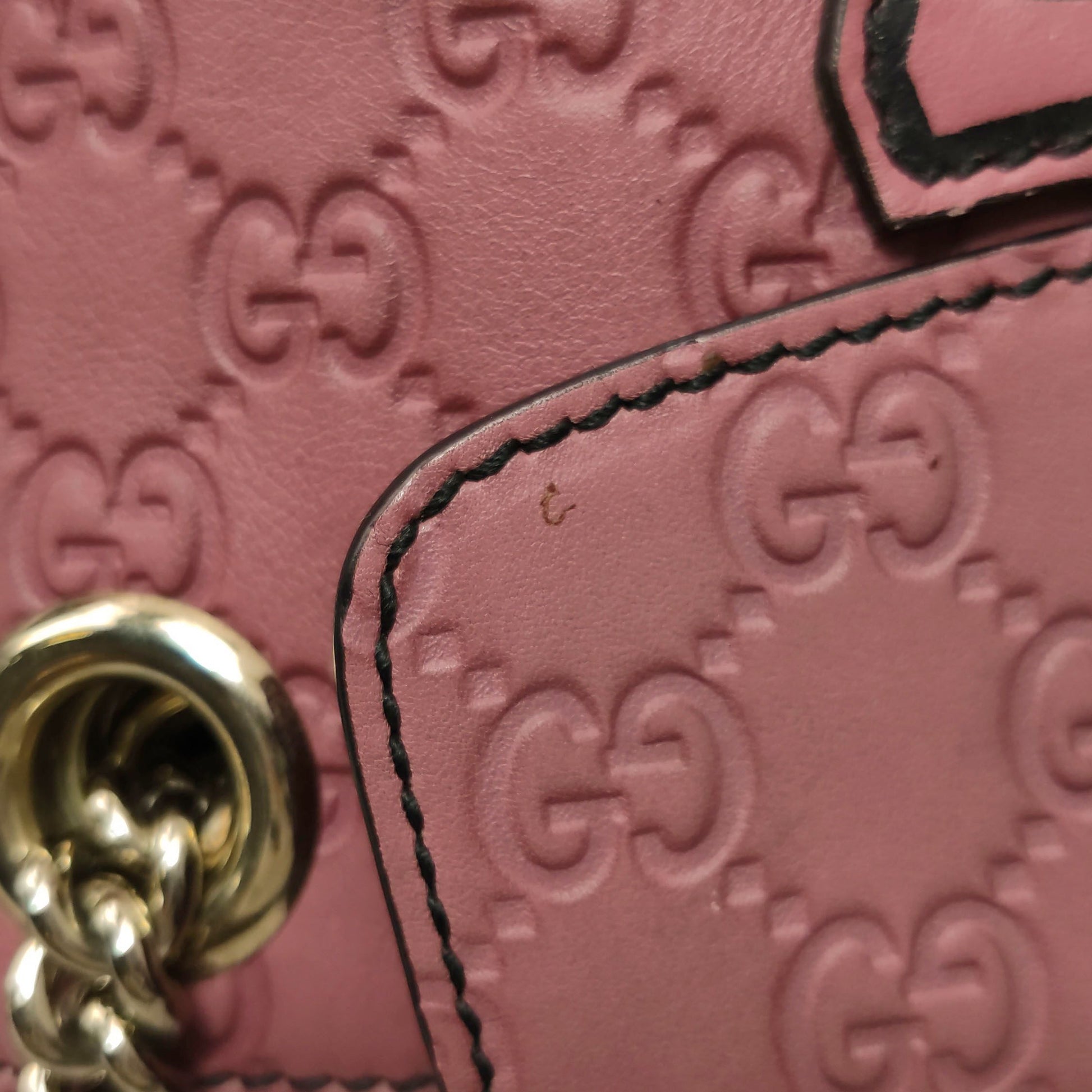 Gucci Emily Leather Signature Embossed Fringe Horsebit Shoulder Bag 047852700363