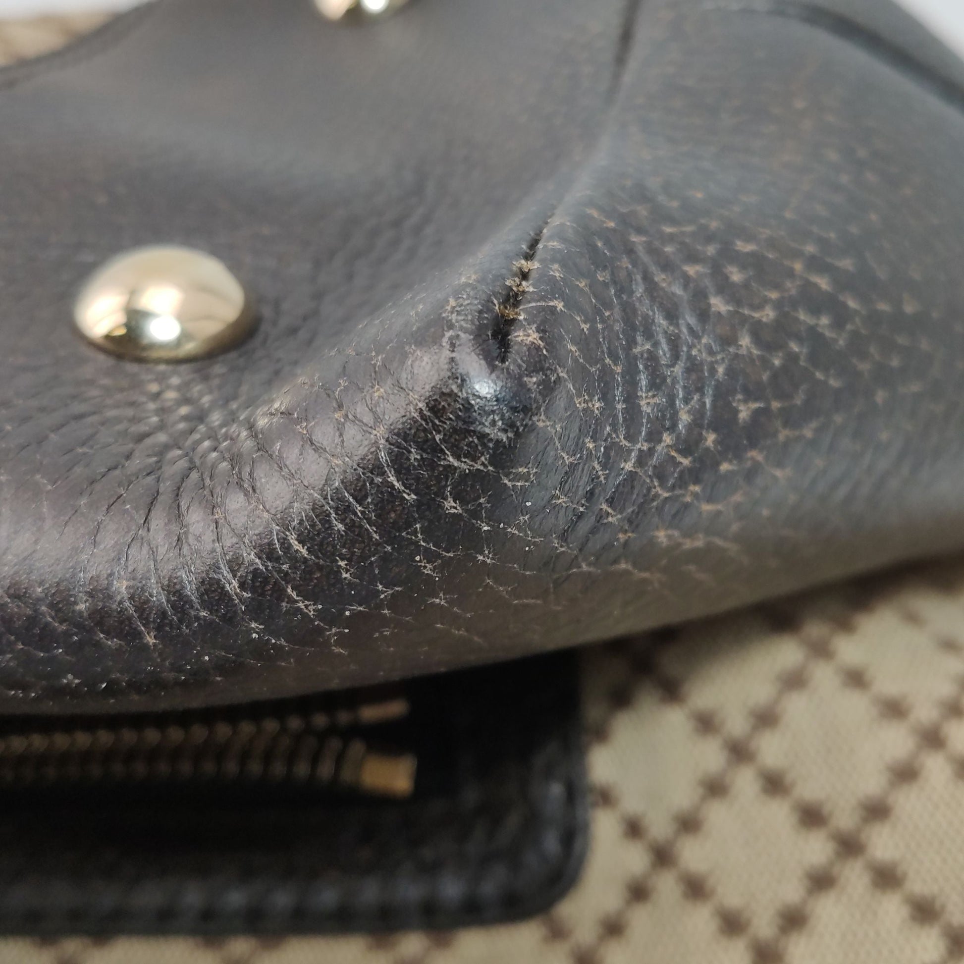Gucci GG Canvas and Leather Horsebit Hobo Bag 047852700362