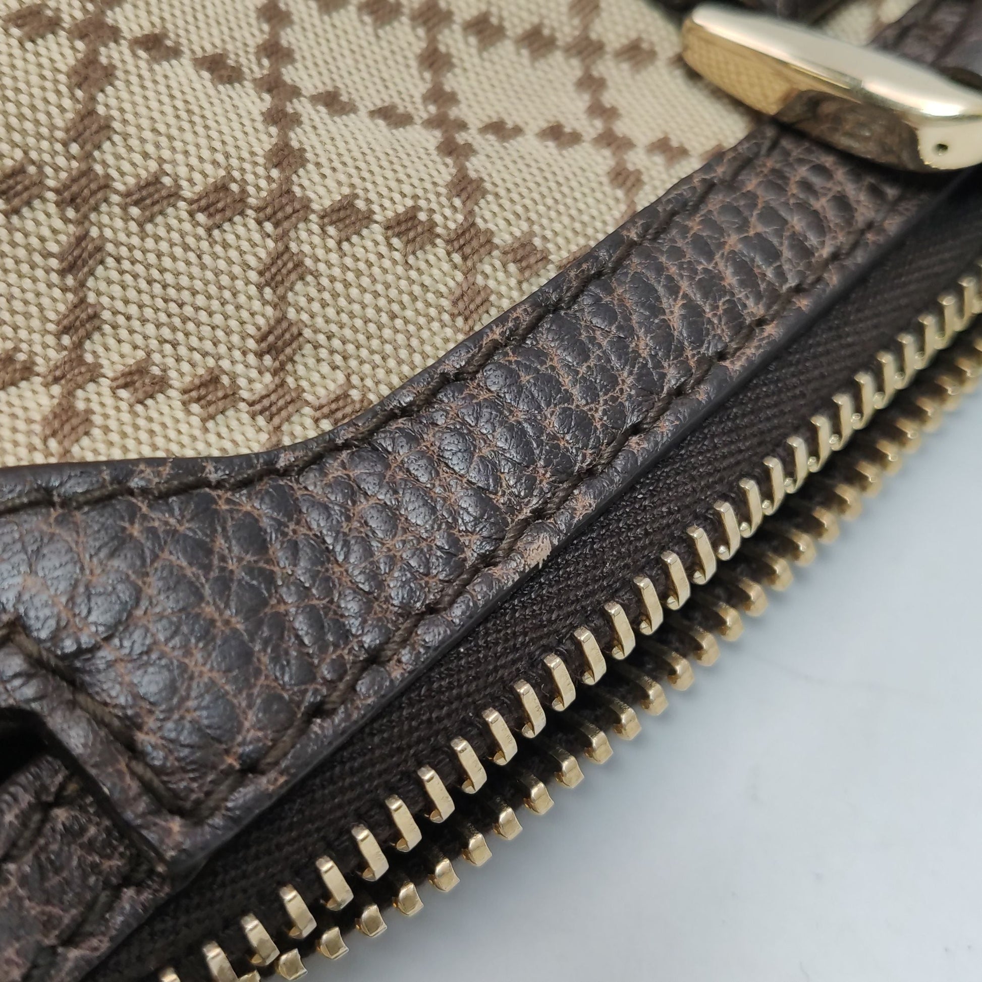Gucci GG Canvas and Leather Horsebit Hobo Bag 047852700362