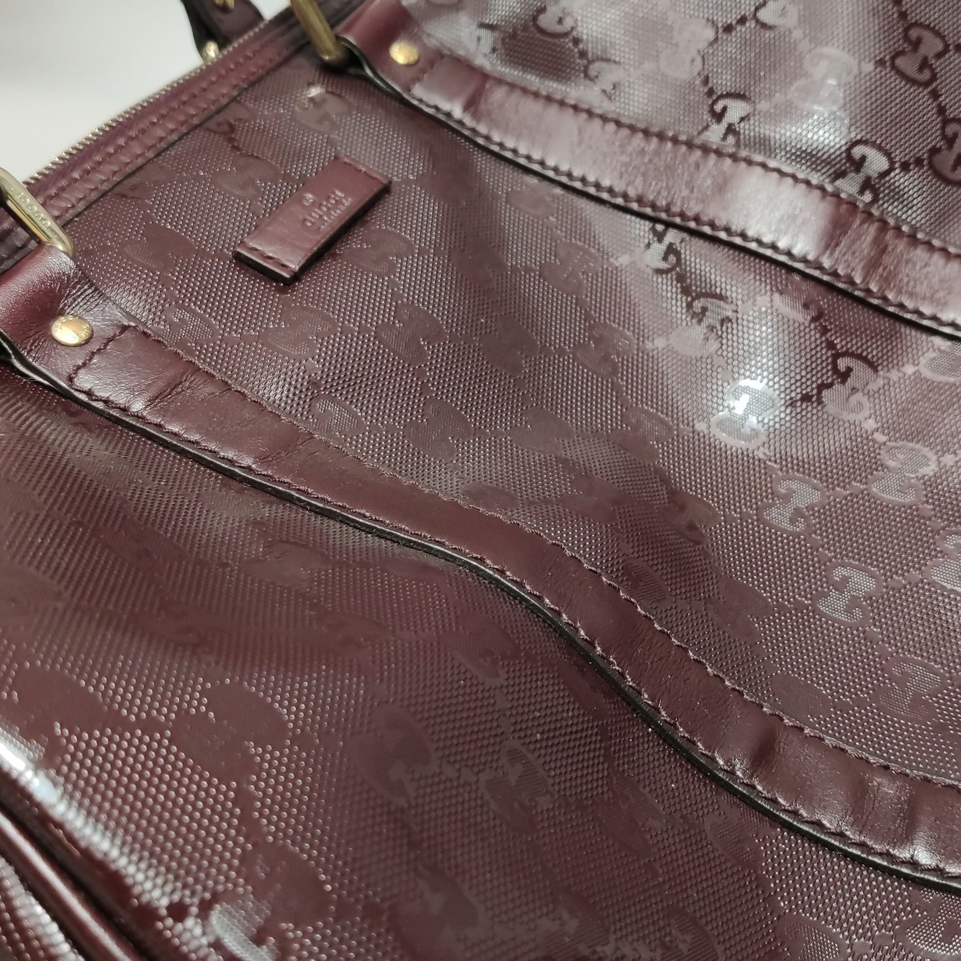 Gucci Leather Monogram Logo Zip Top Handle Bag 250419781155095