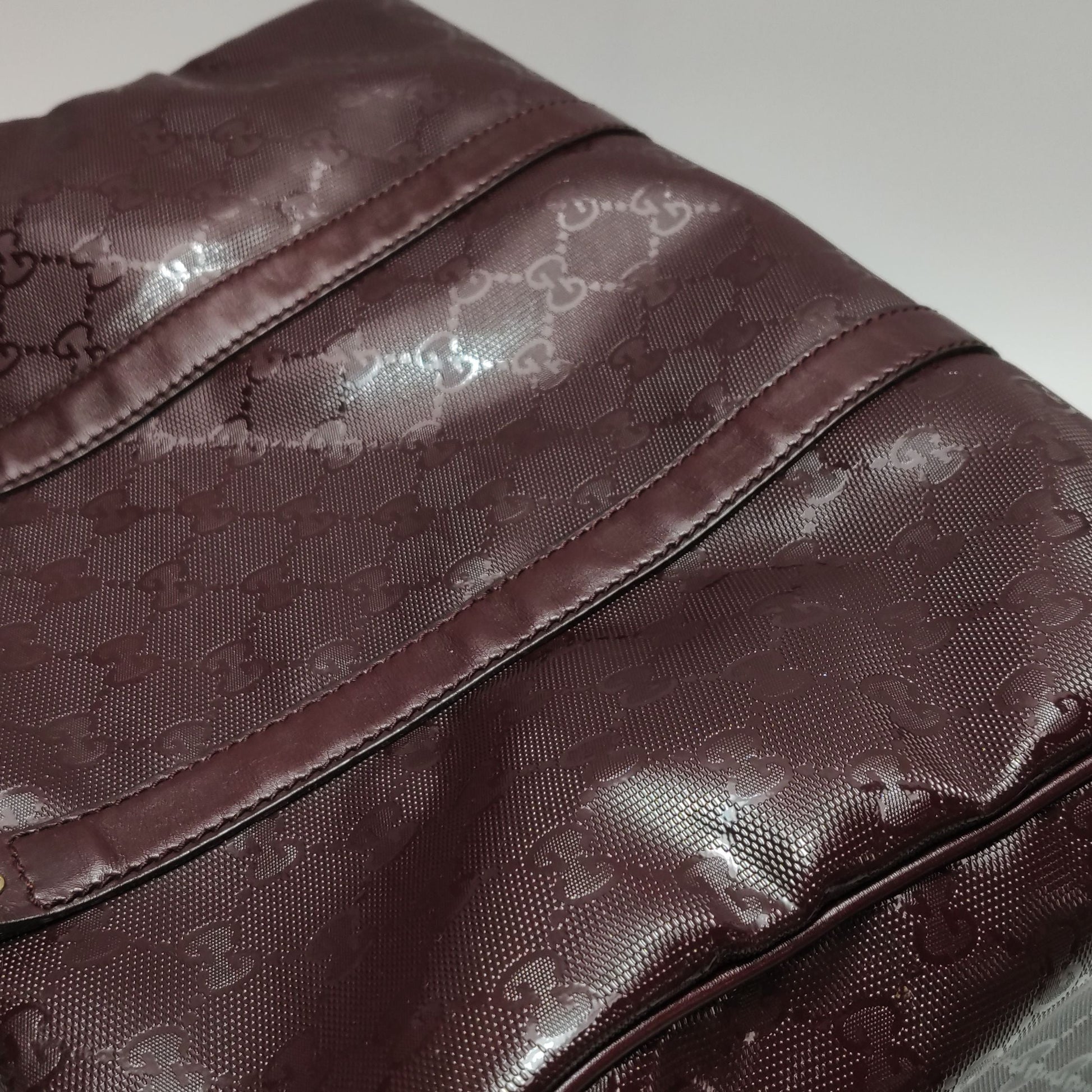 Gucci Leather Monogram Logo Zip Top Handle Bag 250419781155095