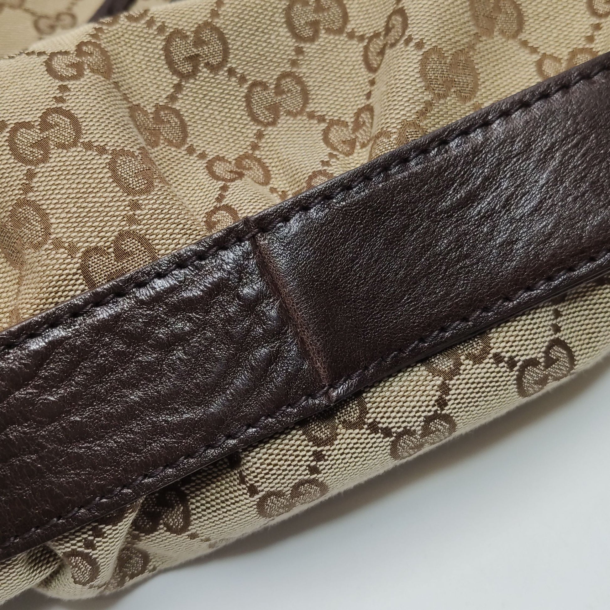 Gucci GG Canvas and Leather Drawstring Shoulder Bag 250418781154516