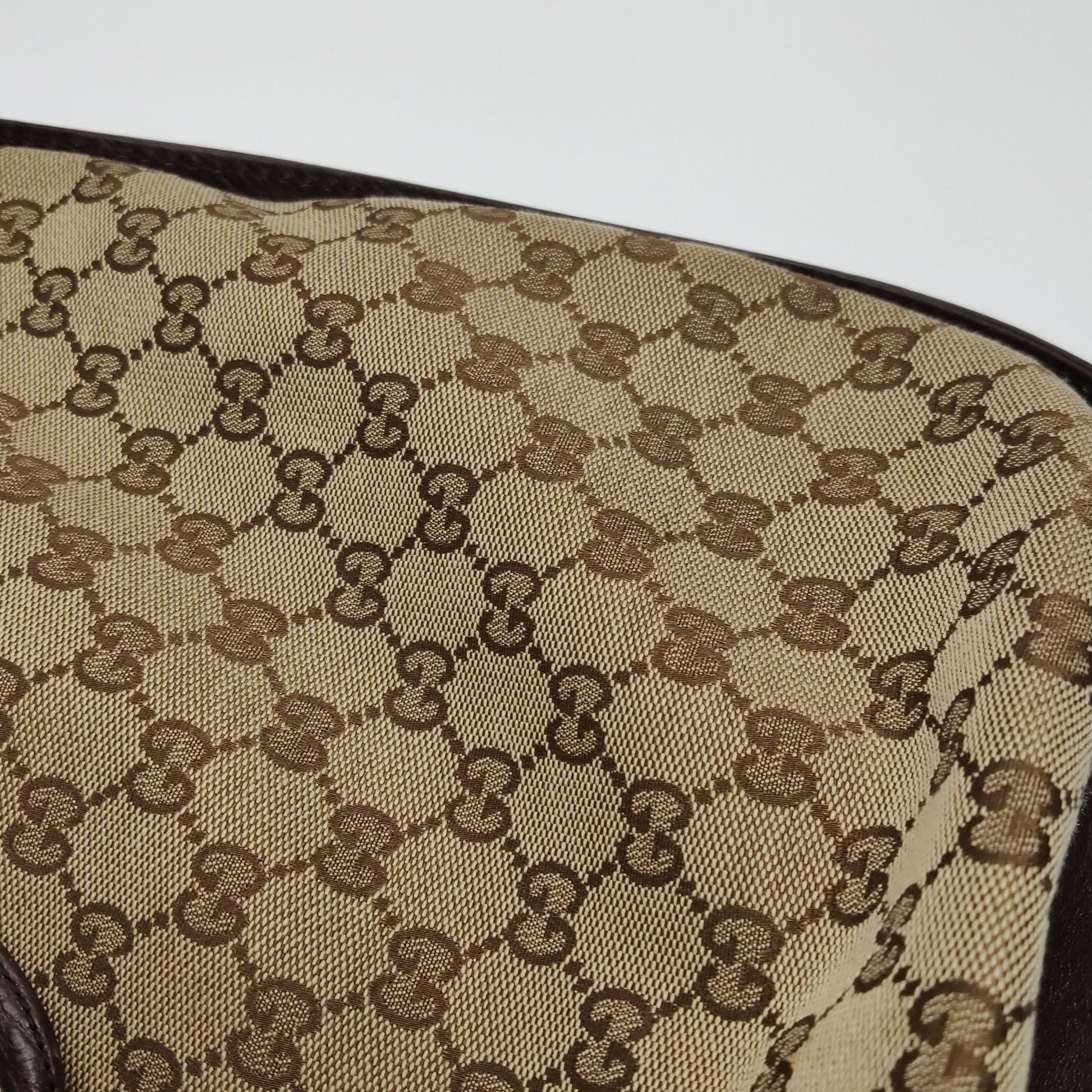 Gucci GG Canvas and Leather Drawstring Shoulder Bag 250418781154516