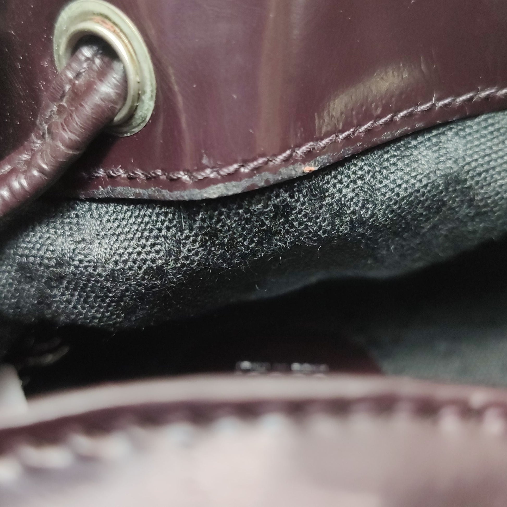 Gucci Leather and Nylon Bamboo Handle Drawstring Backpack 250412781145072