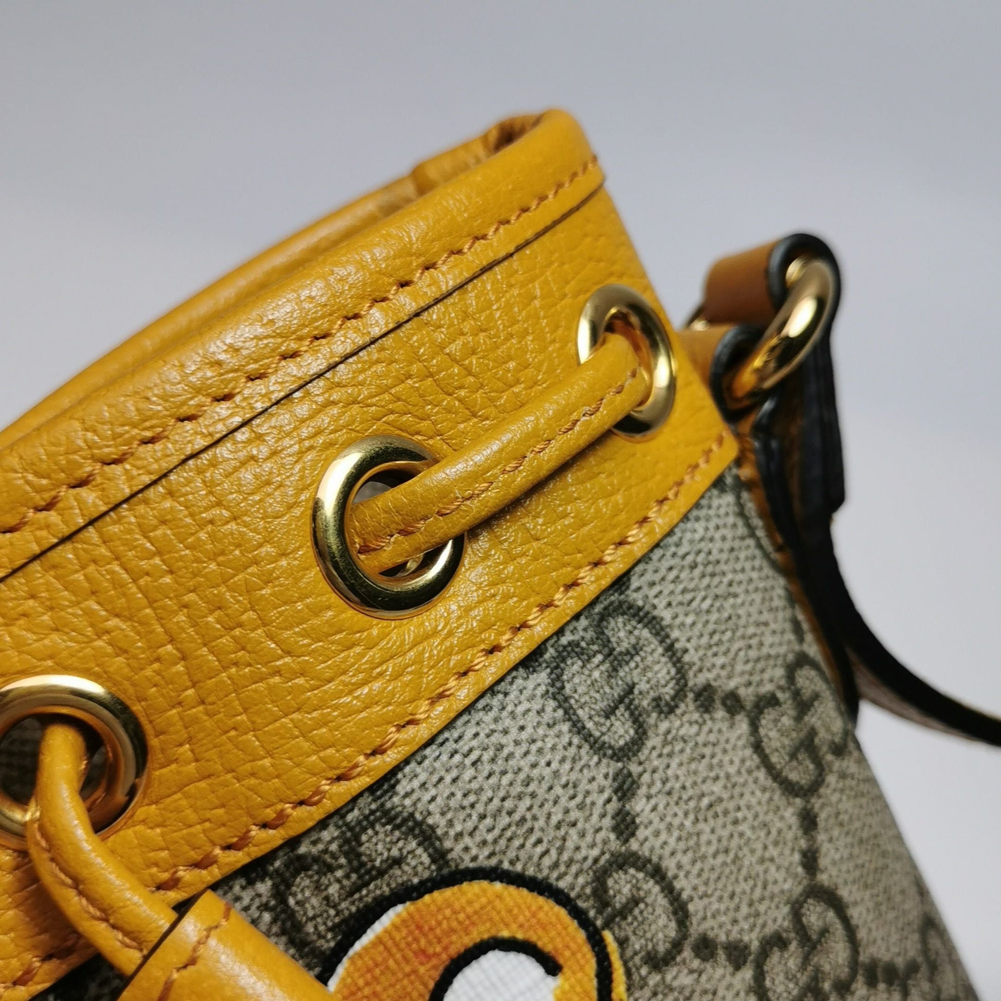 Gucci Ophidia Leather Monogram Drawstring Crossbody Bag 057850700643