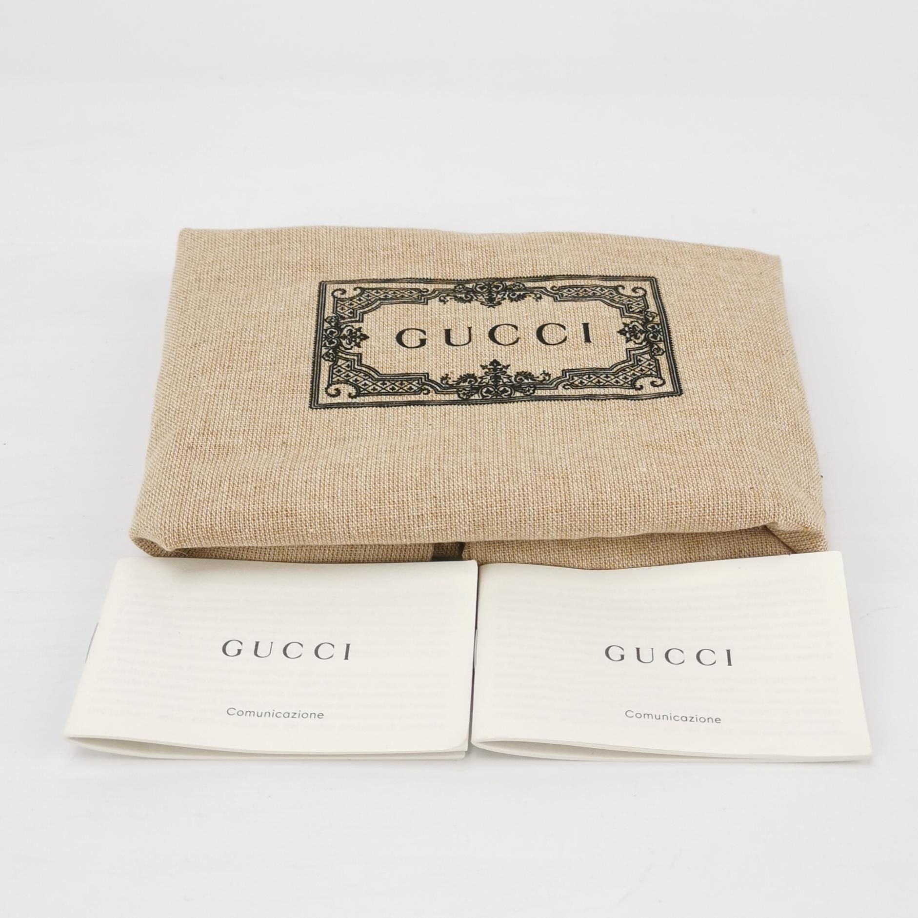 Gucci Ophidia Leather Monogram Drawstring Crossbody Bag 057850700643
