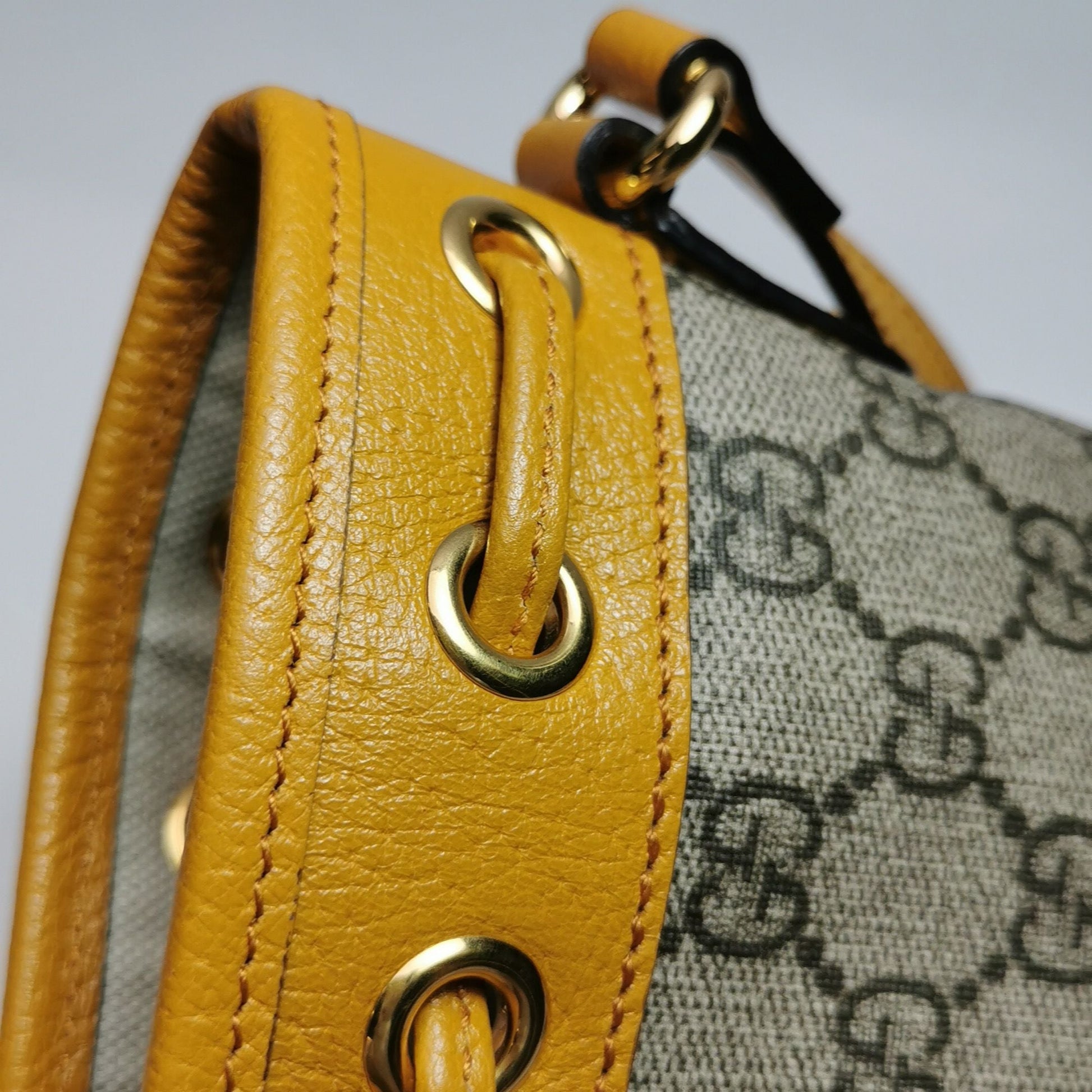 Gucci Ophidia Leather Monogram Drawstring Crossbody Bag 057850700643