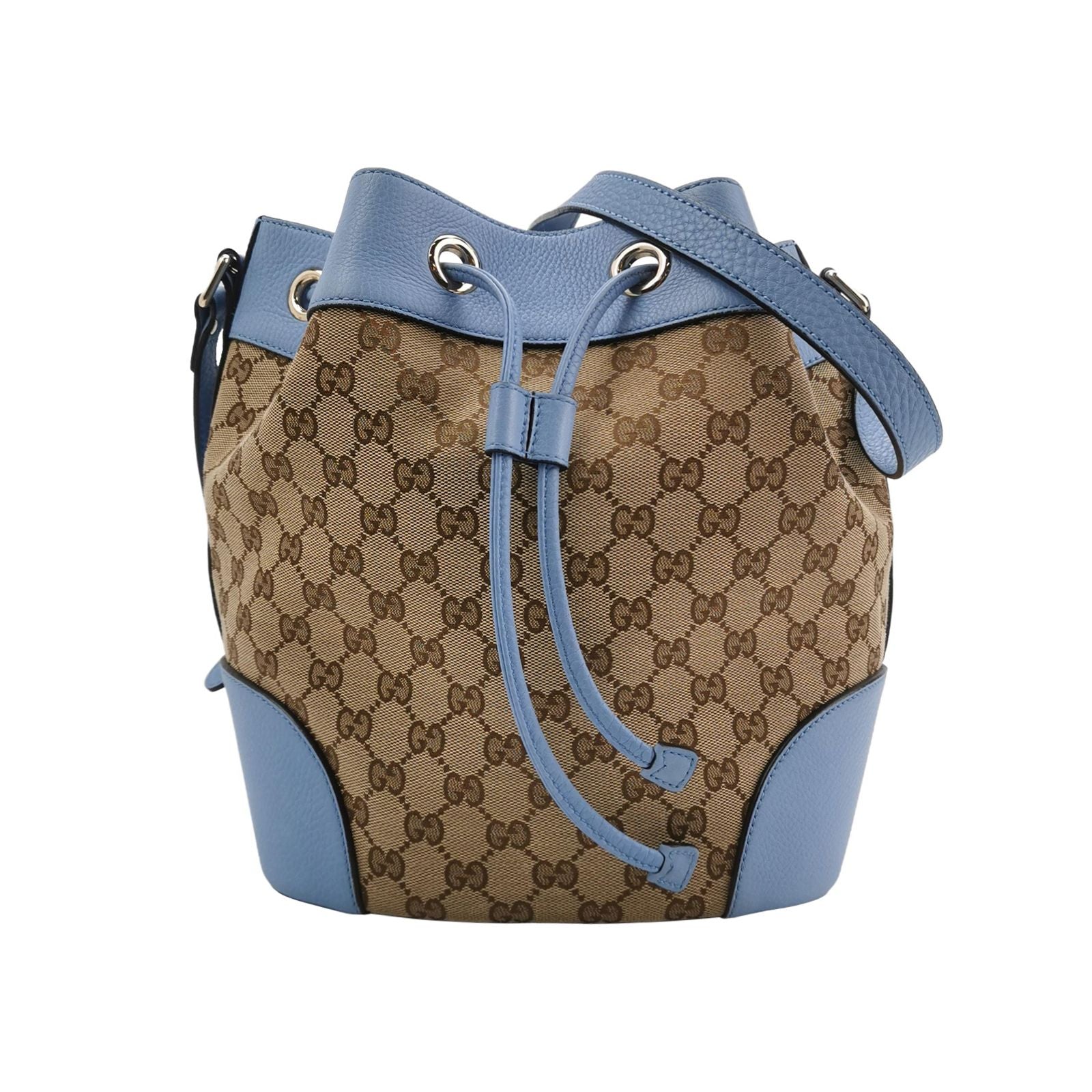 Gucci GG Canvas and Leather Drawstring Crossbody Bag 250223781076120