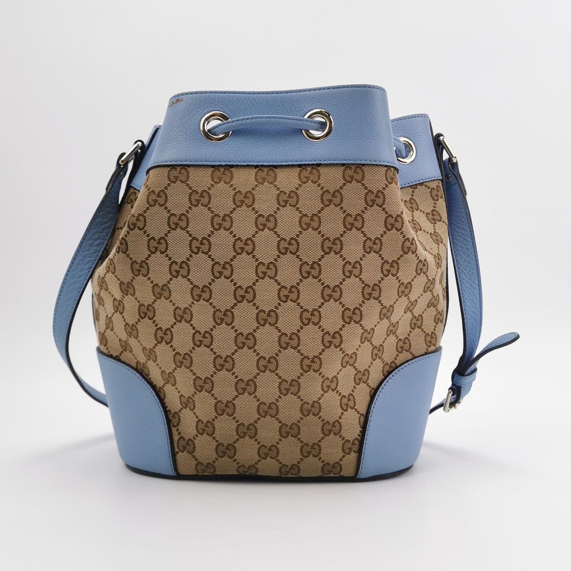 Gucci GG Canvas and Leather Drawstring Crossbody Bag 250223781076120