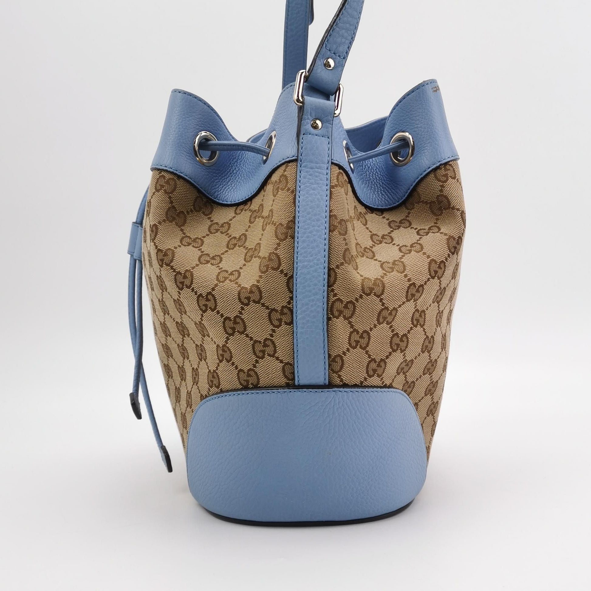 Gucci GG Canvas and Leather Drawstring Crossbody Bag 250223781076120
