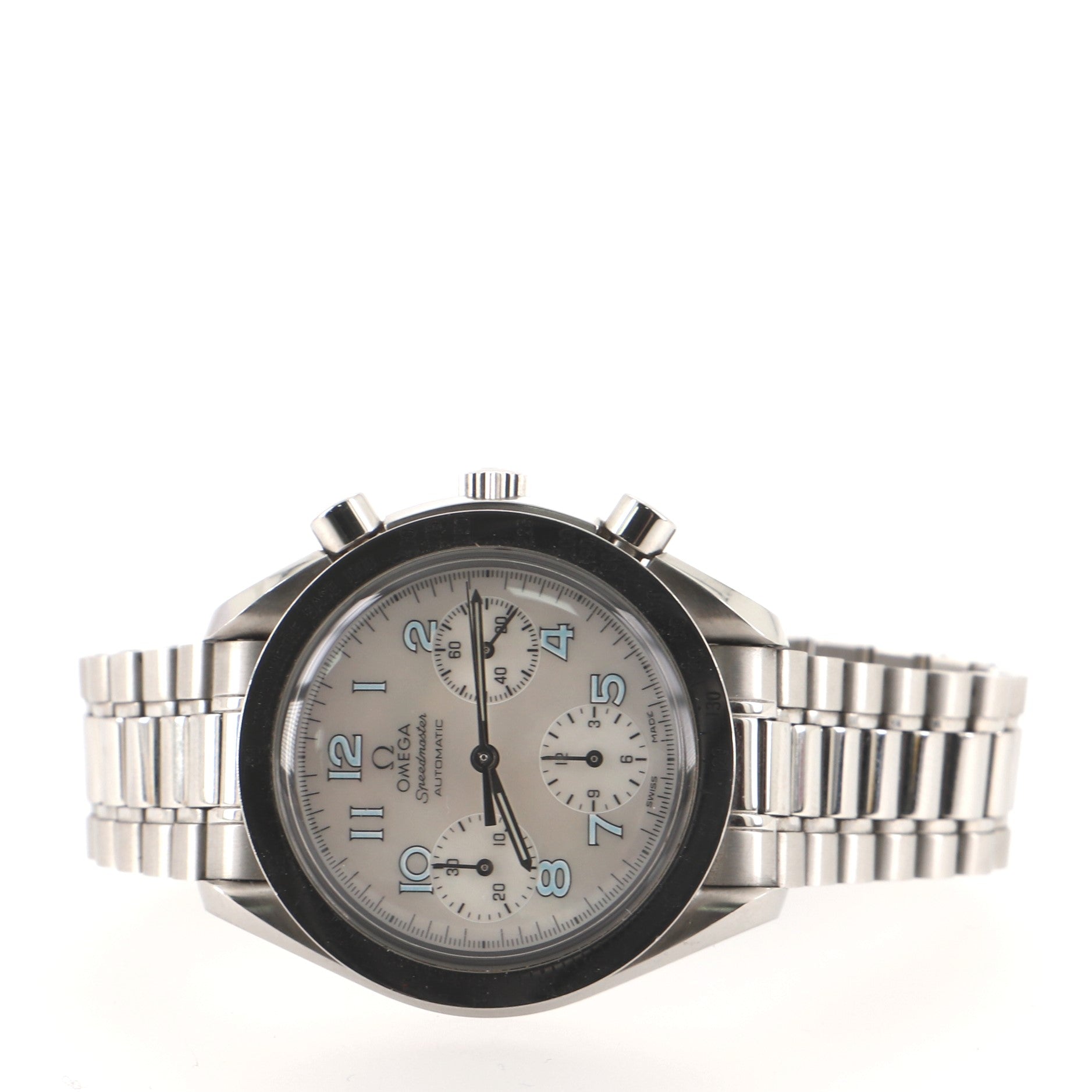 Omega Speedmaster Reduced Chronograph Automatic Watch Stainless Steel with Mother of Pearl 39