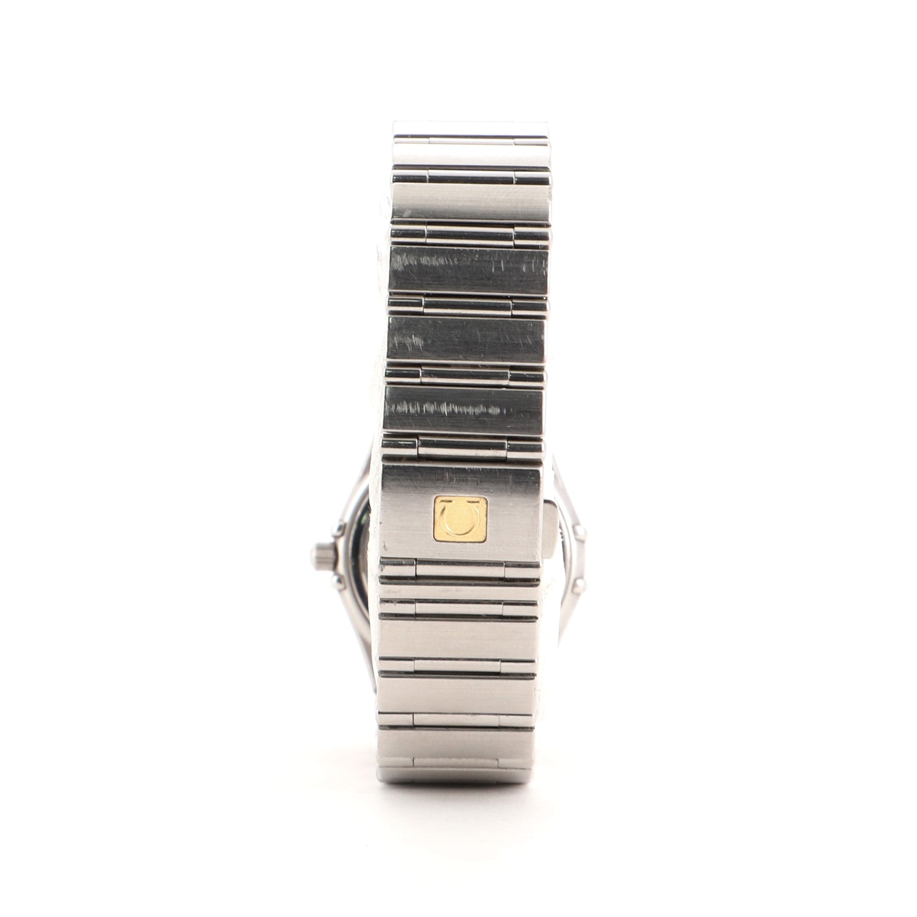 Omega Constellation Quartz Watch Stainless Steel with Diamond Bezel and Mother-of-Pearl 25