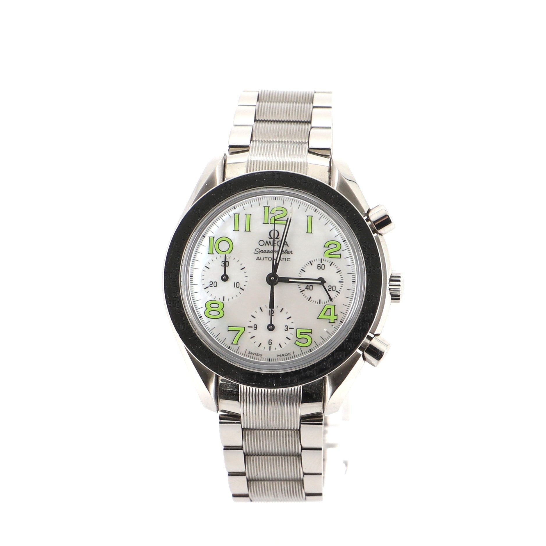 Omega Speedmaster Reduced Chronograph Automatic Watch Stainless Steel with Mother of Pearl 39
