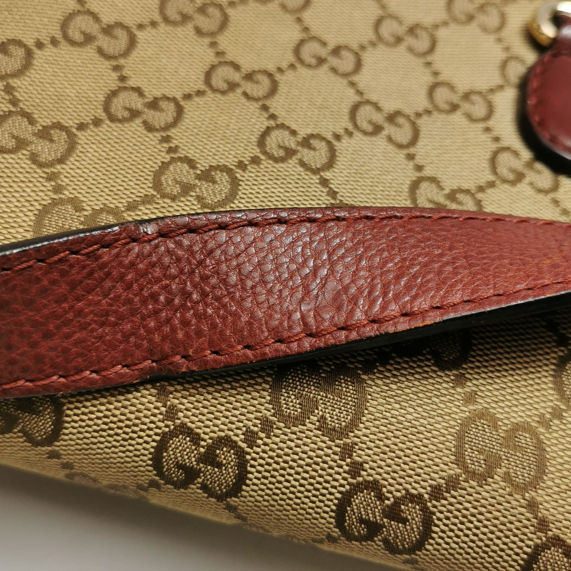 Gucci Leather Canvas Fringe Crossbody Bag 250606781225208