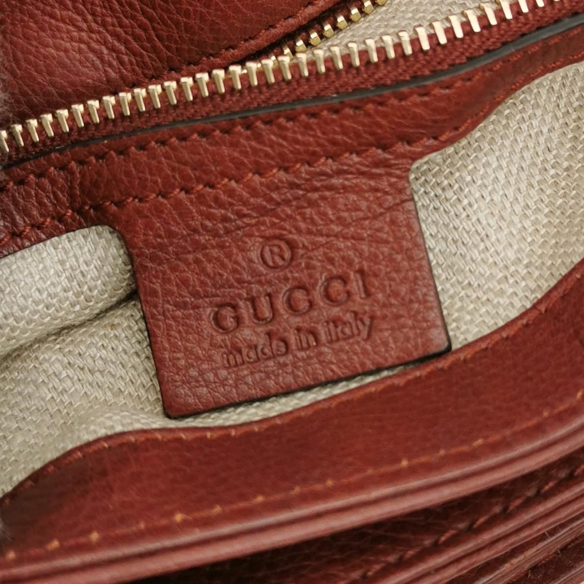 Gucci Leather Canvas Fringe Crossbody Bag 250606781225208