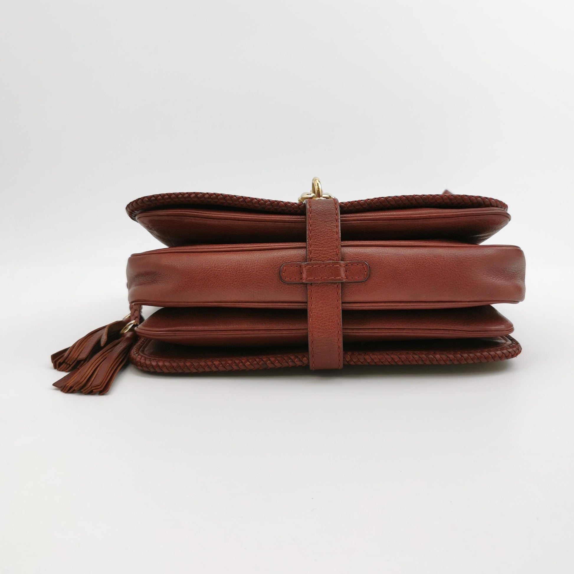 Gucci Leather Canvas Fringe Crossbody Bag 250606781225208
