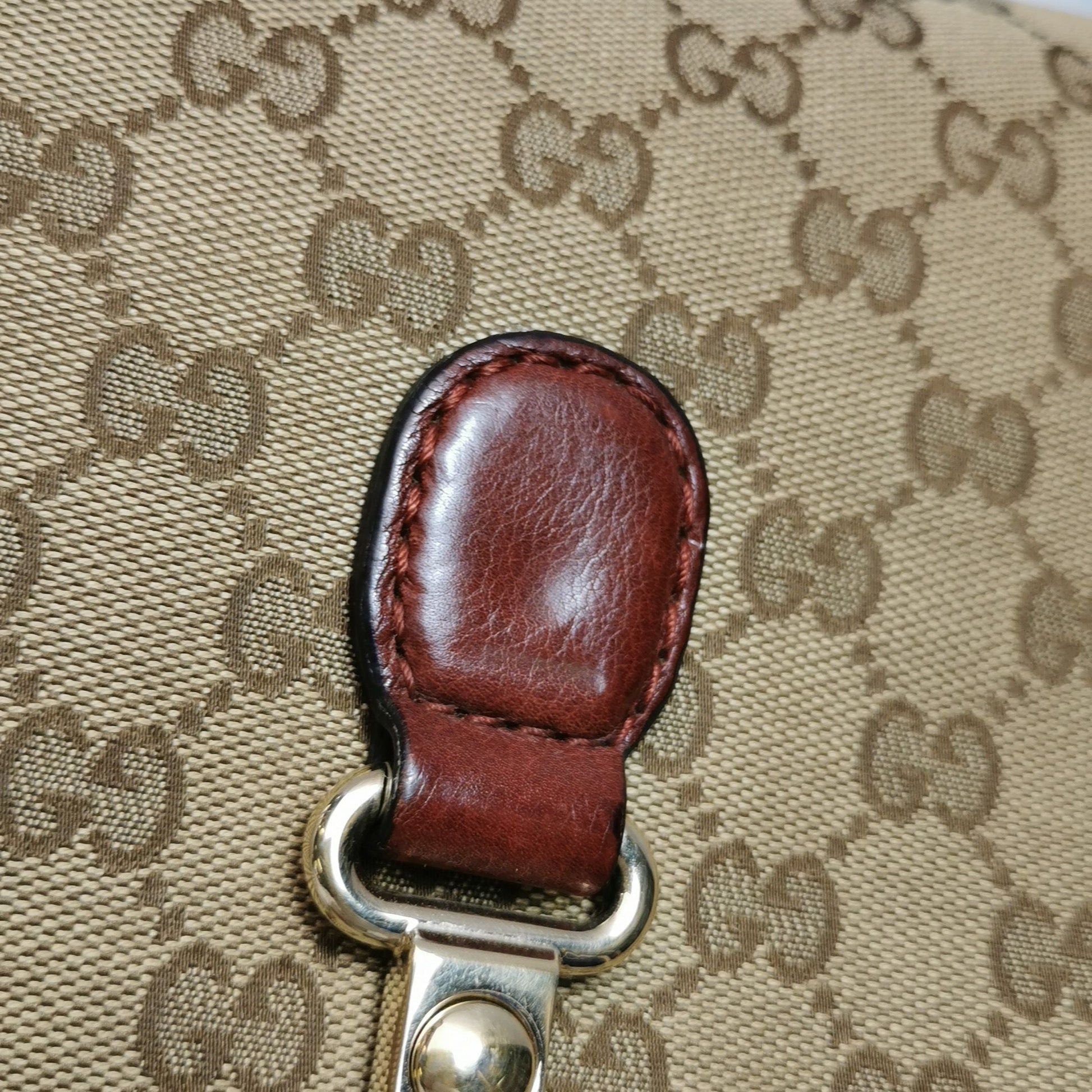 Gucci Leather Canvas Fringe Crossbody Bag 250606781225208
