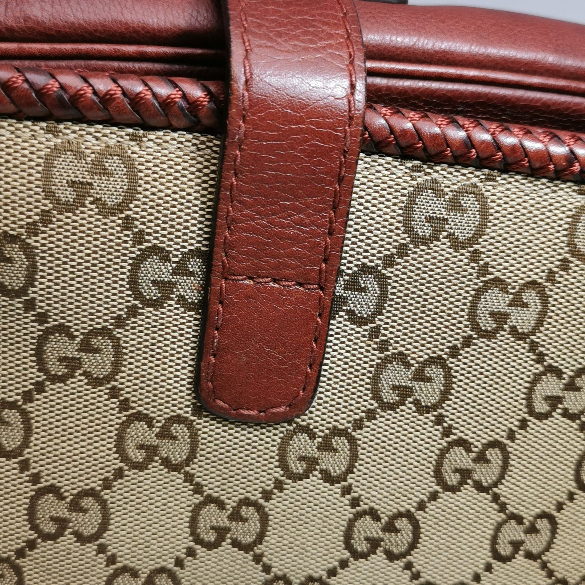 Gucci Leather Canvas Fringe Crossbody Bag 250606781225208
