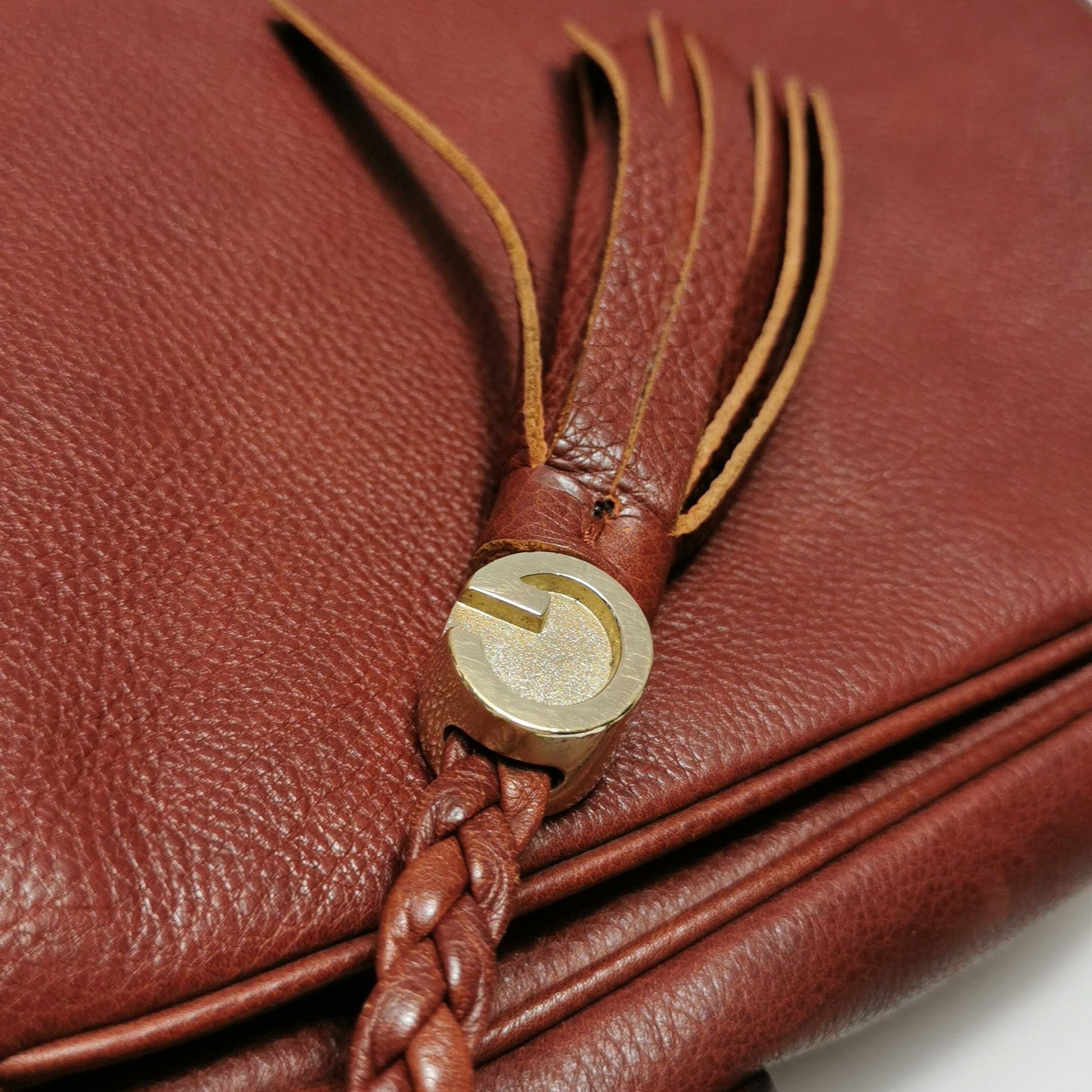 Gucci Leather Canvas Fringe Crossbody Bag 250606781225208