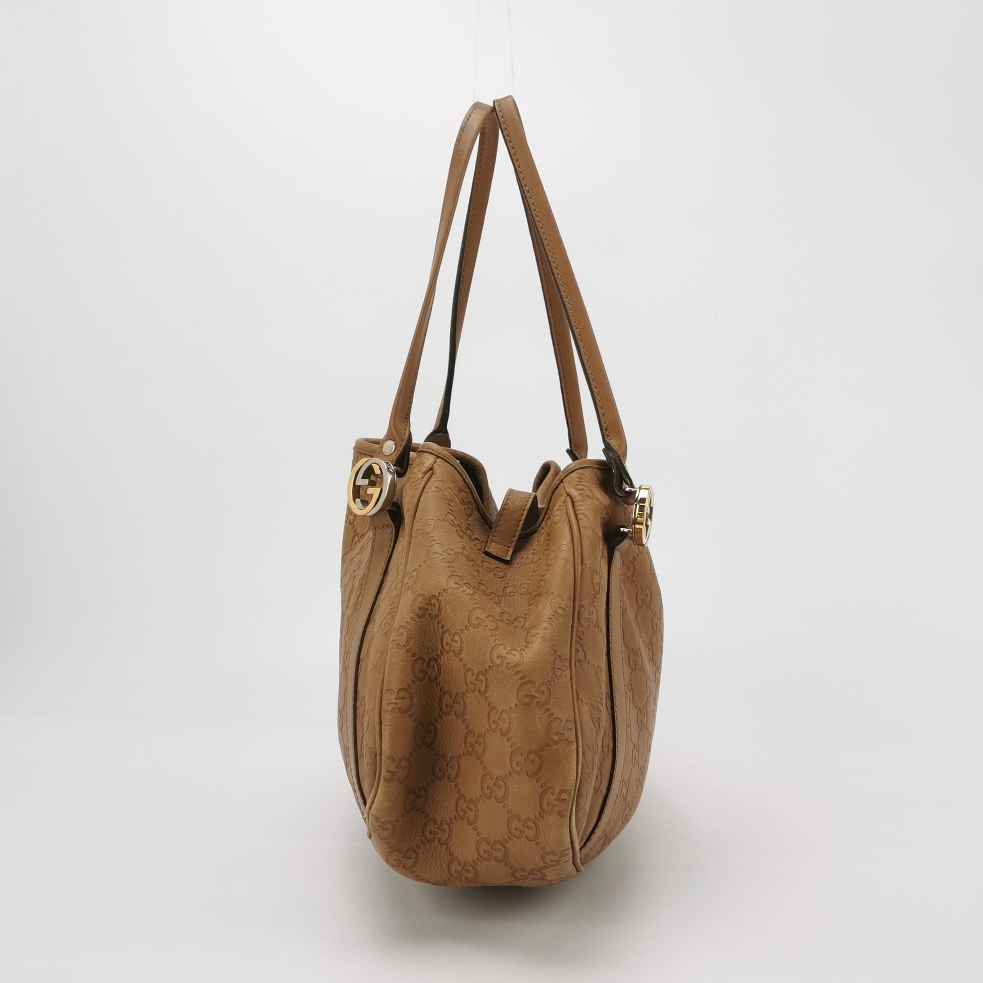Gucci Abbey Leather GG Monogram D-Ring Shoulder Bag 250604781221576