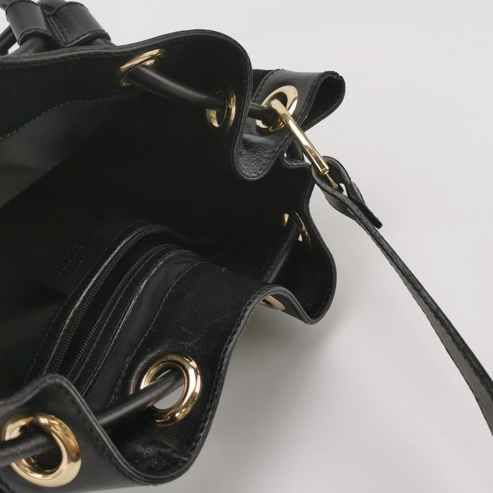 Gucci Suede GG Canvas Drawstring Shoulder Bag 250602781219245