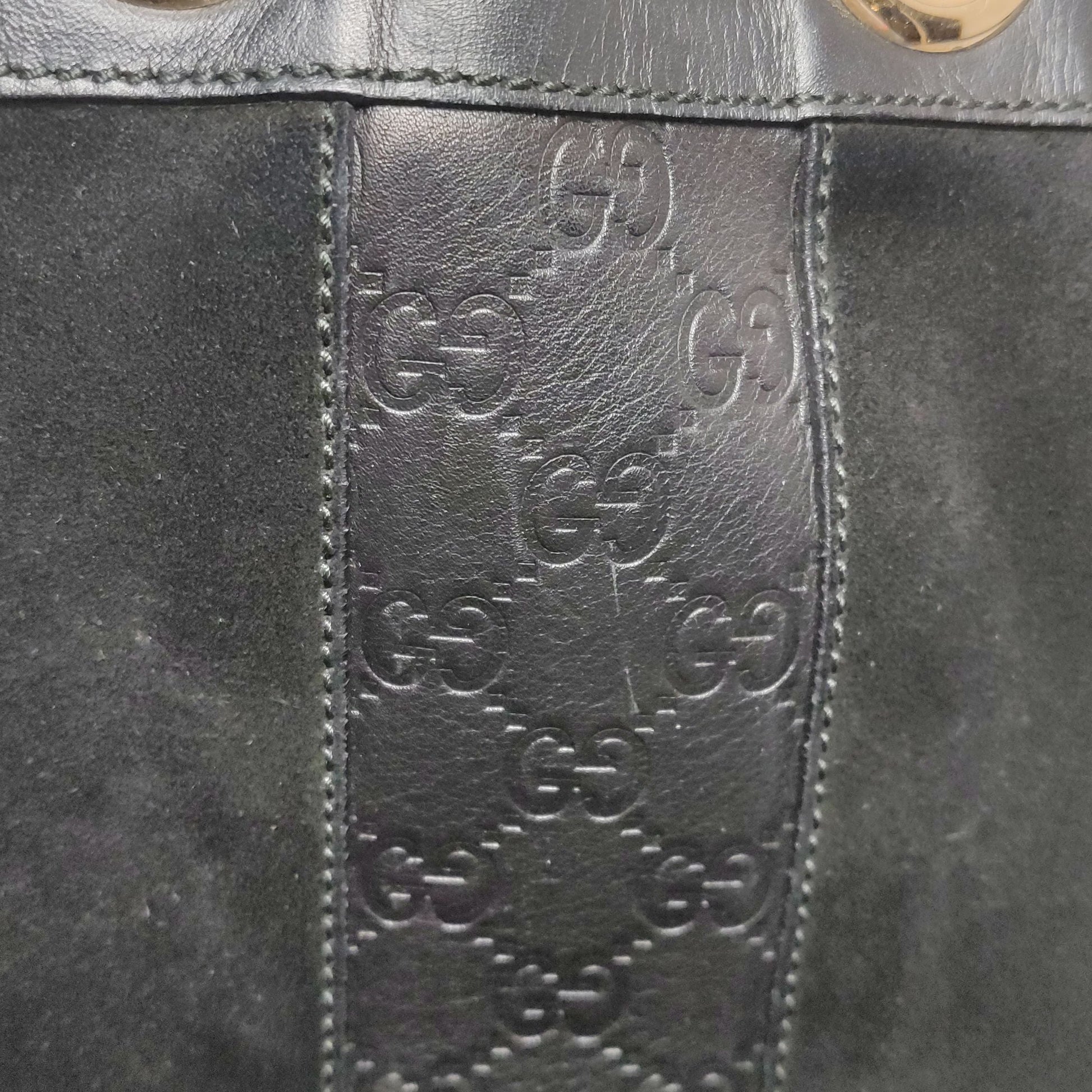 Gucci Suede GG Canvas Drawstring Shoulder Bag 250602781219245