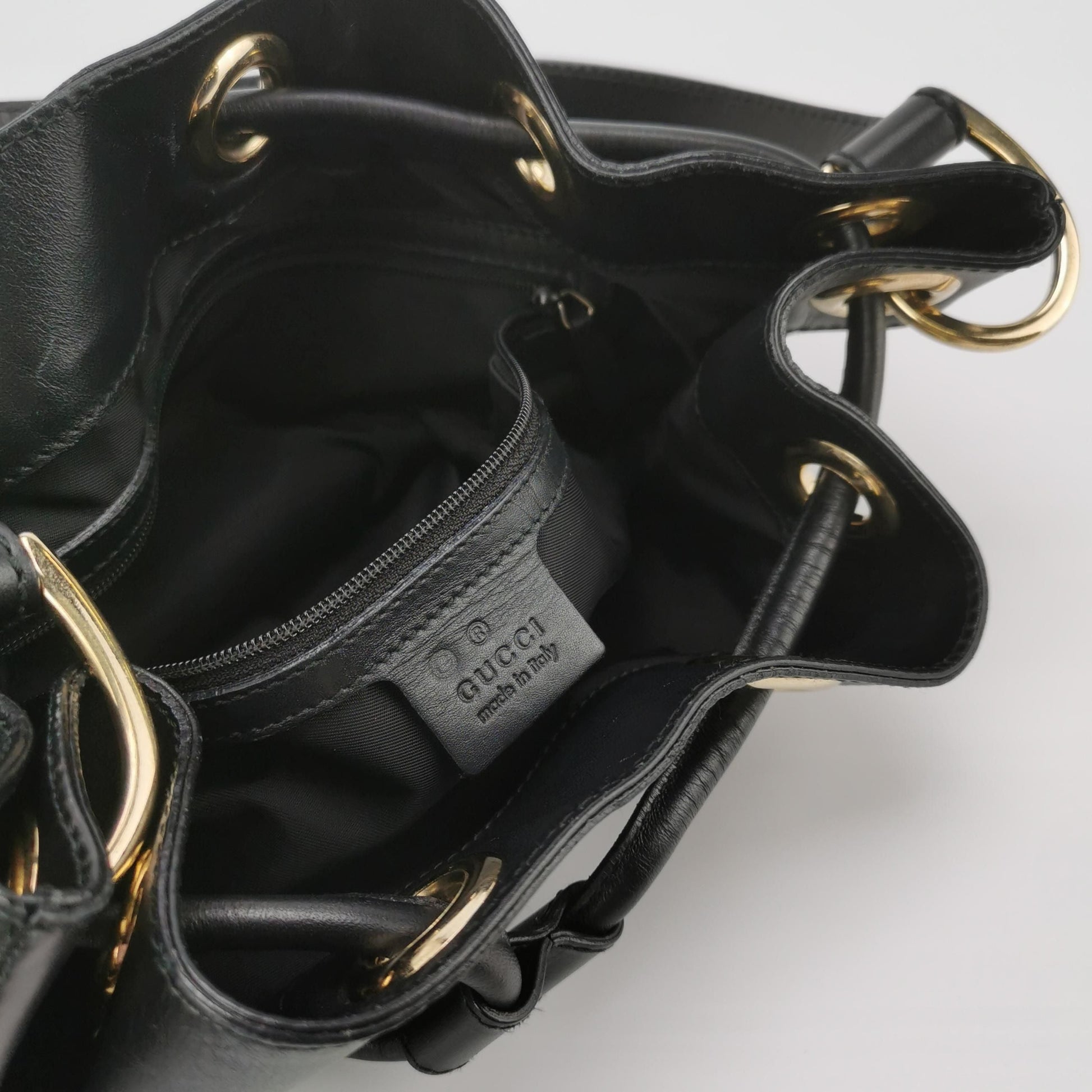 Gucci Suede GG Canvas Drawstring Shoulder Bag 250602781219245