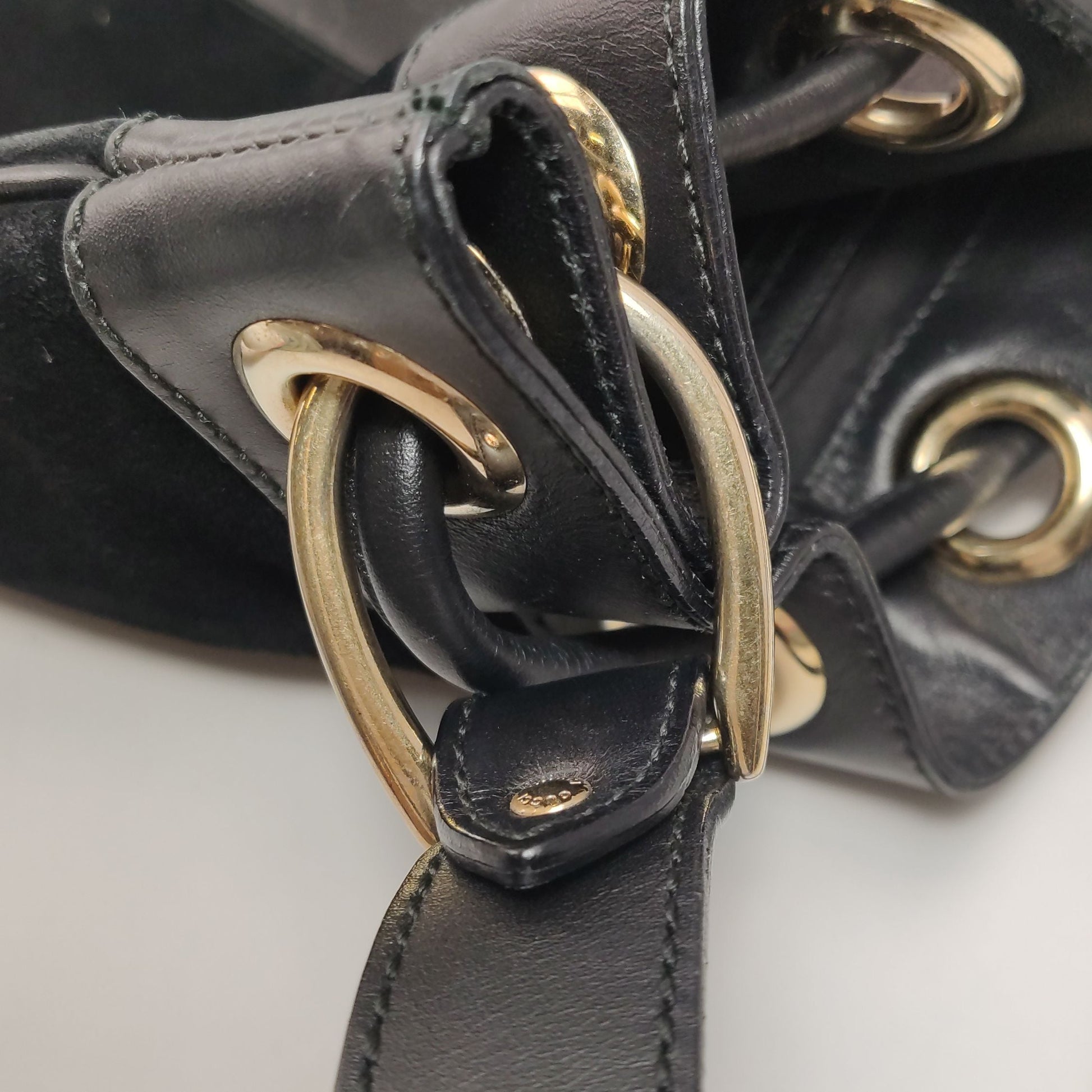 Gucci Suede GG Canvas Drawstring Shoulder Bag 250602781219245