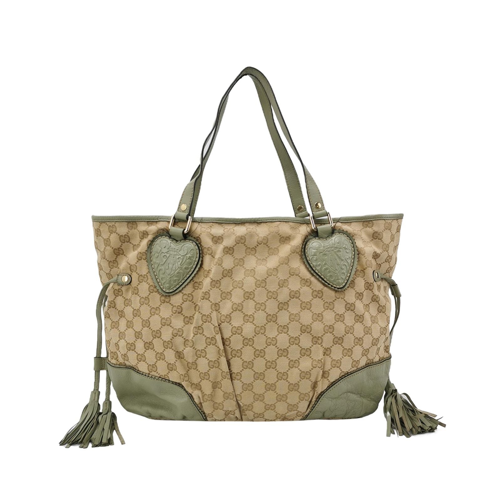 Gucci GG Canvas Fringe Shoulder Bag 24122178991236