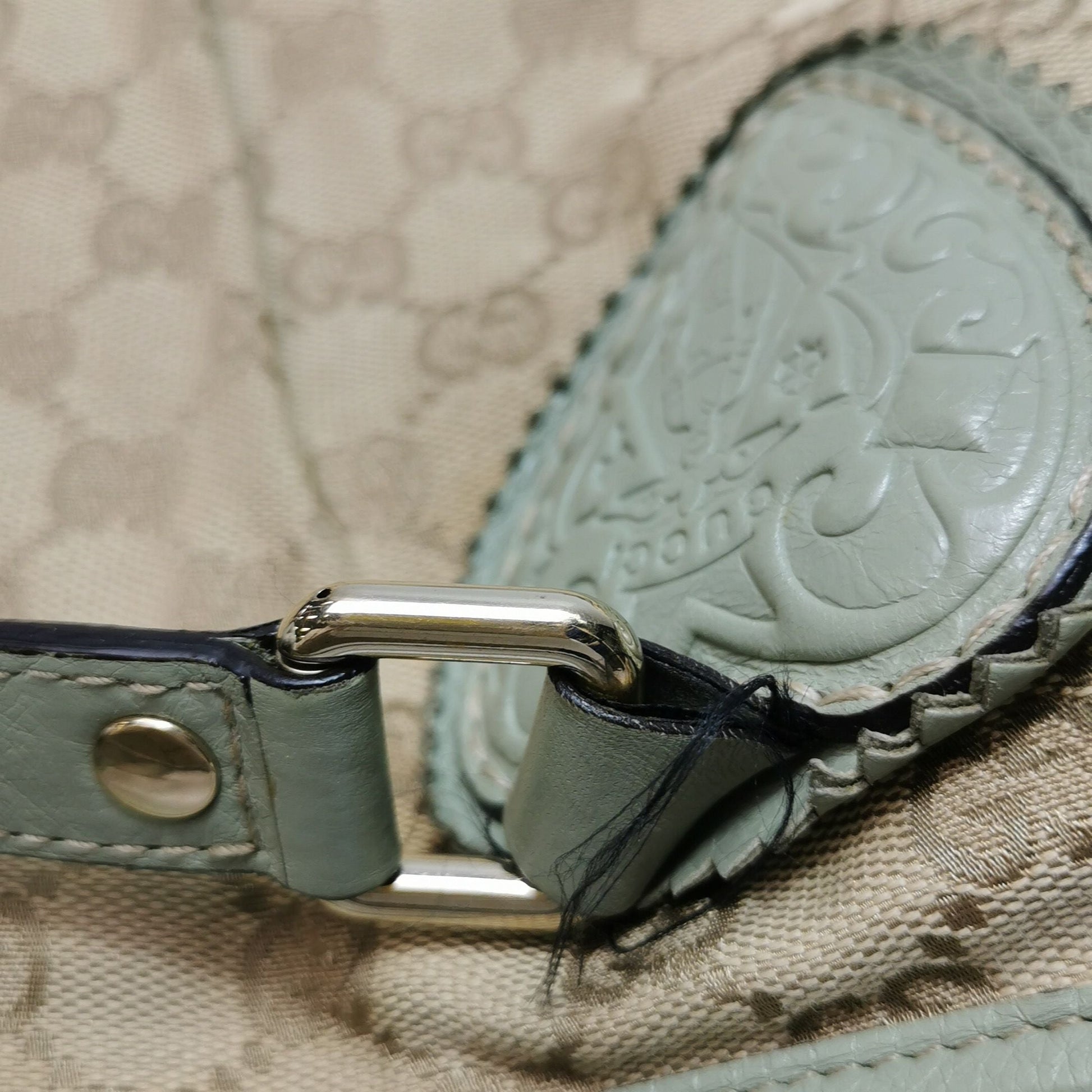 Gucci GG Canvas Fringe Shoulder Bag 24122178991236