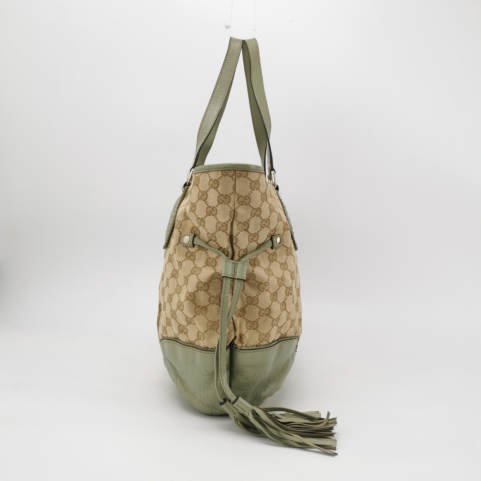 Gucci GG Canvas Fringe Shoulder Bag 24122178991236