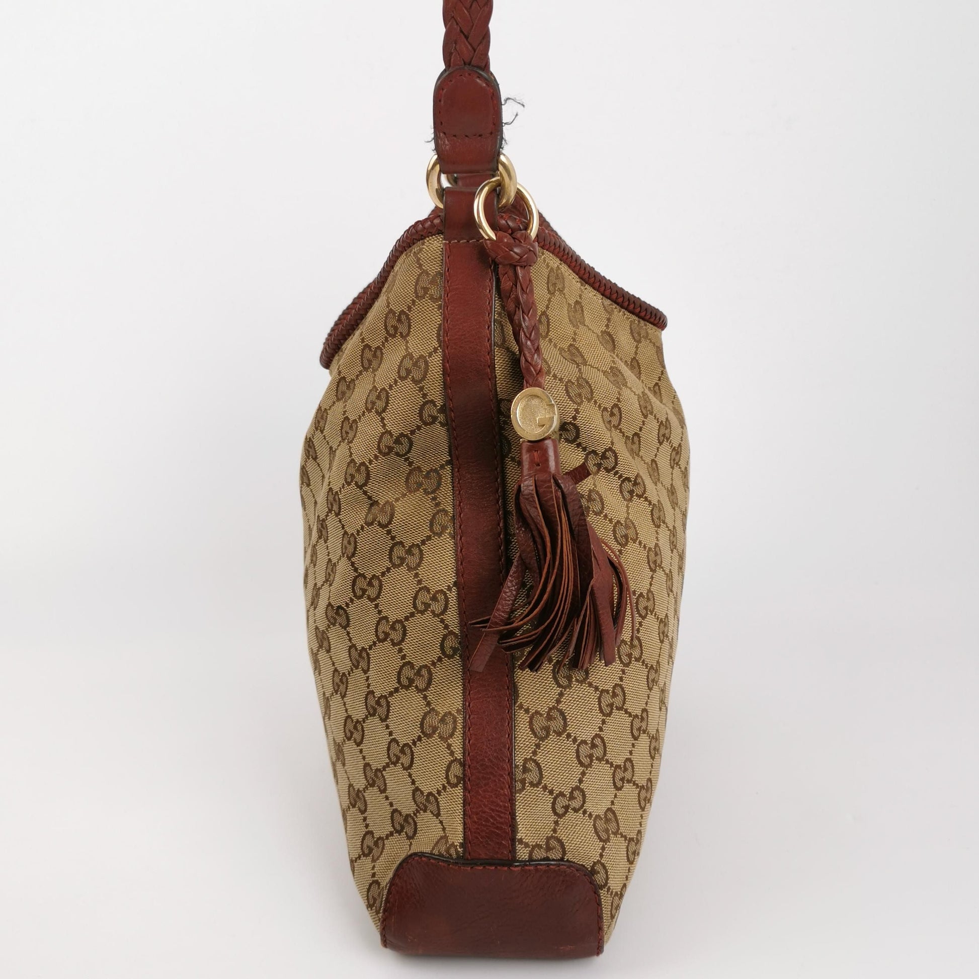Gucci GG Canvas Fringe Shoulder Bag 250526781208574