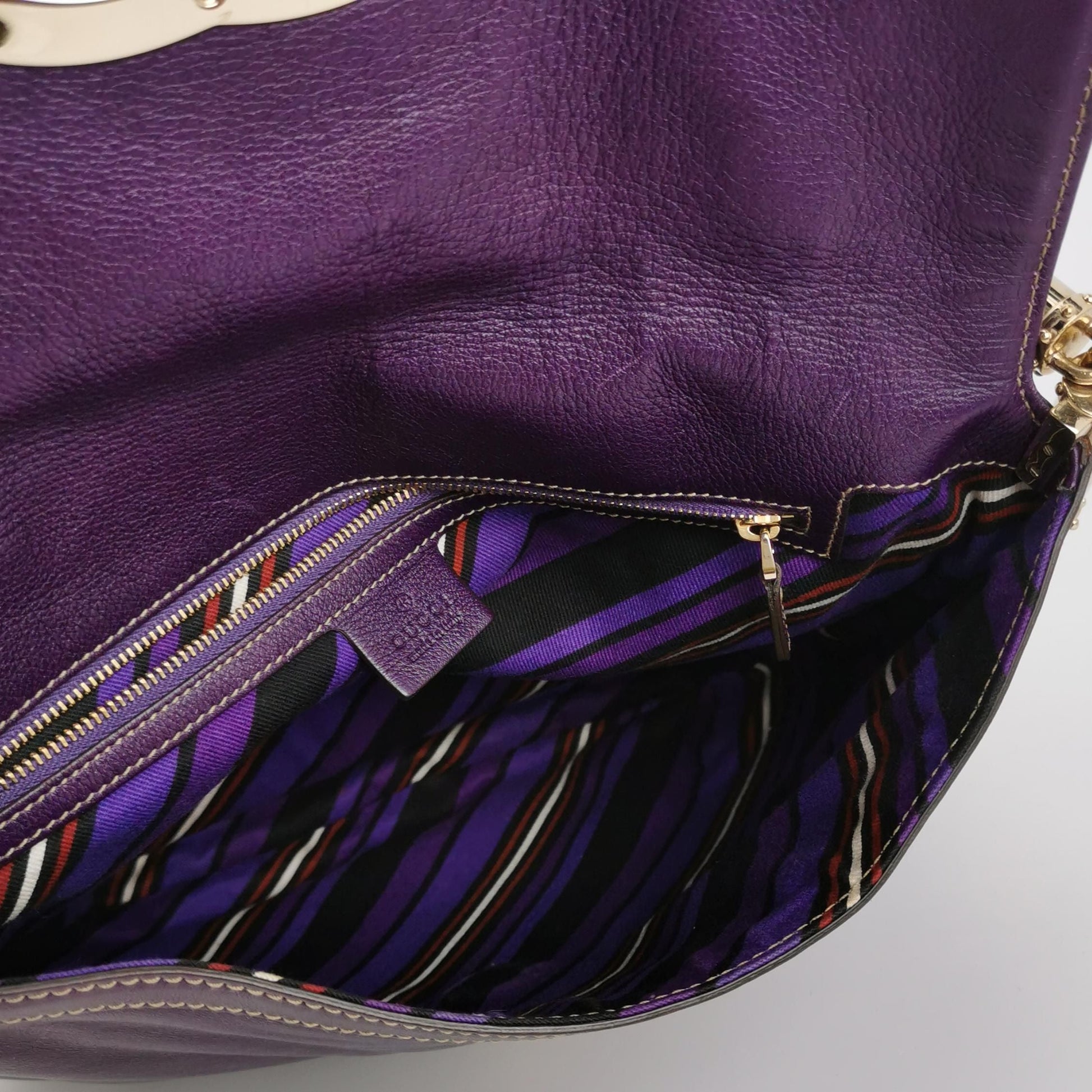 Gucci Britt Leather Shoulder Bag with Fringe and GG Logo 250521781201751
