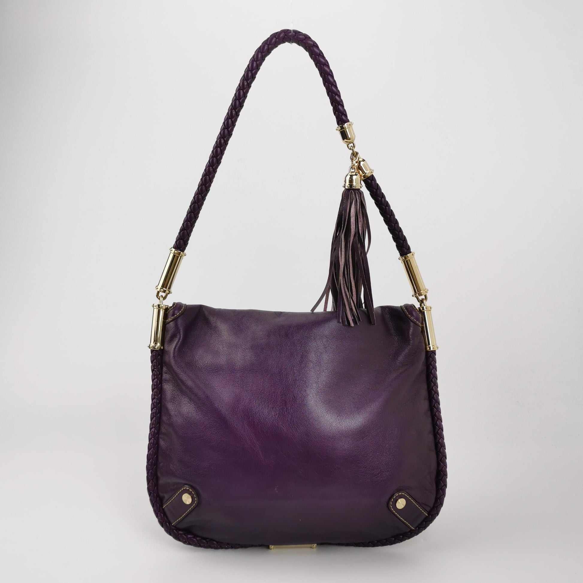 Gucci Britt Leather Shoulder Bag with Fringe and GG Logo 250521781201751