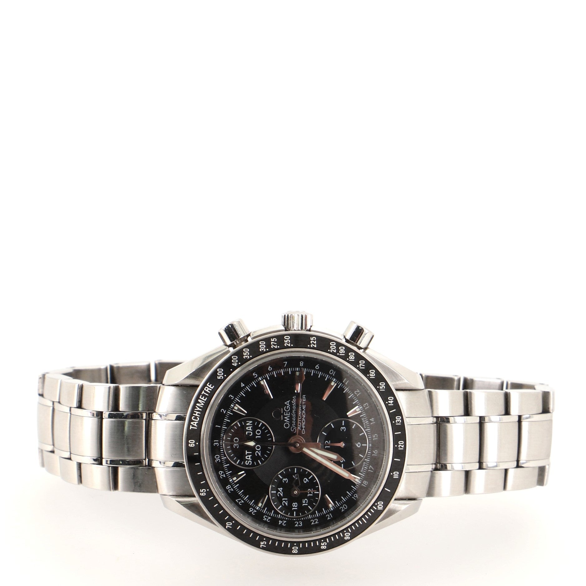 Omega Speedmaster Day-Date Chronograph Automatic Watch Stainless Steel 39