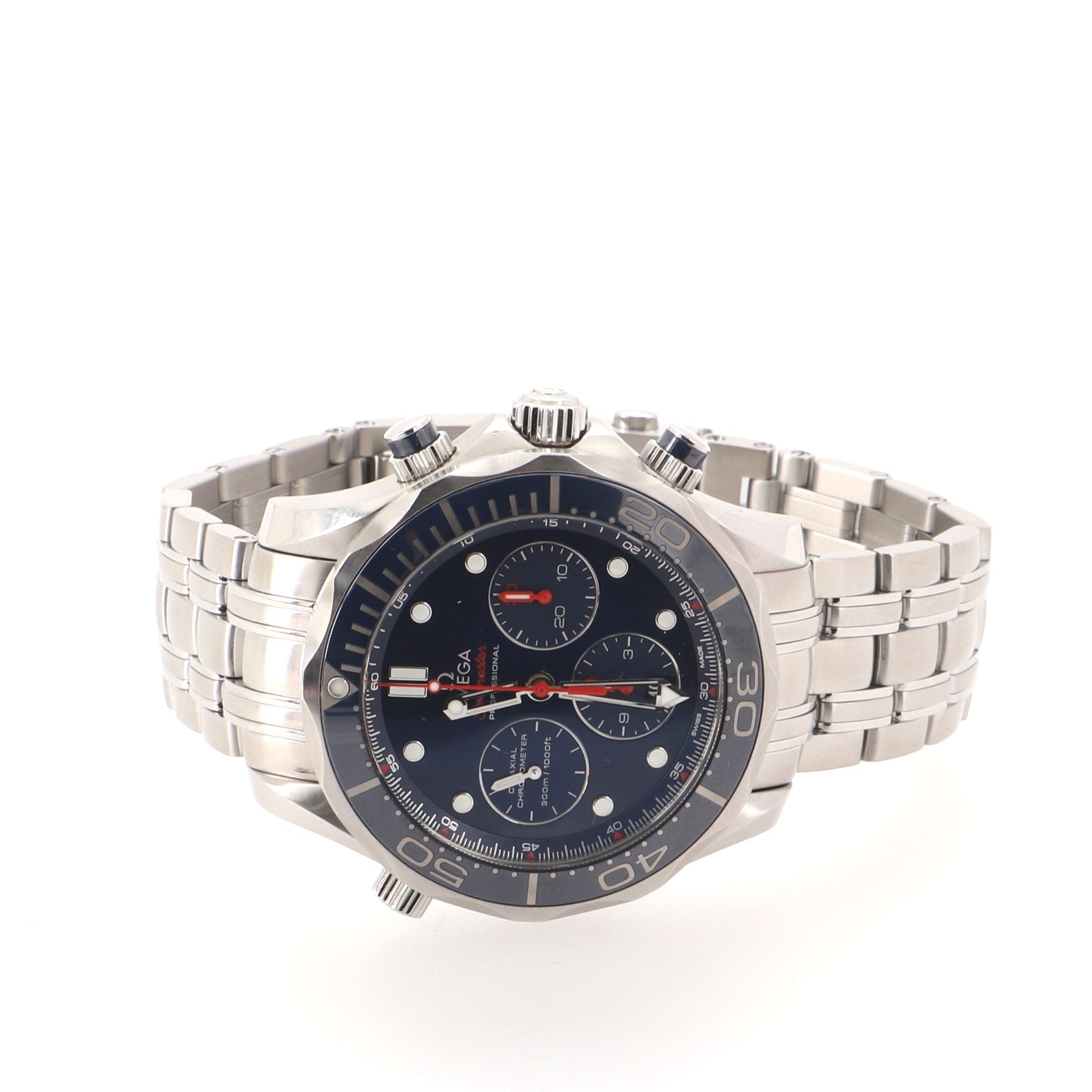 Omega Seamaster Professional Diver 300M Co-Axial Chronometer Chronograph Automatic Watch Stainless Steel 44