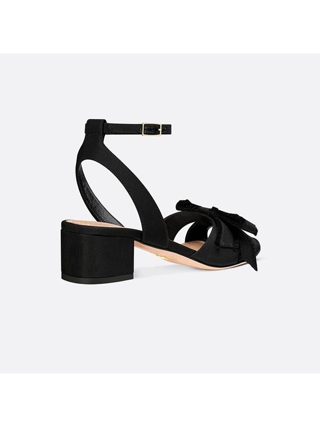 Christian Dior Adiorable Fringe Grosgrain Sandal Heels Black