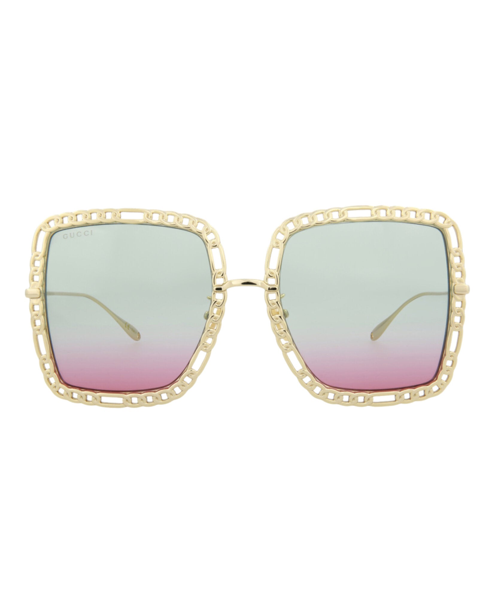 Square-Metal Frame Sunglasses
