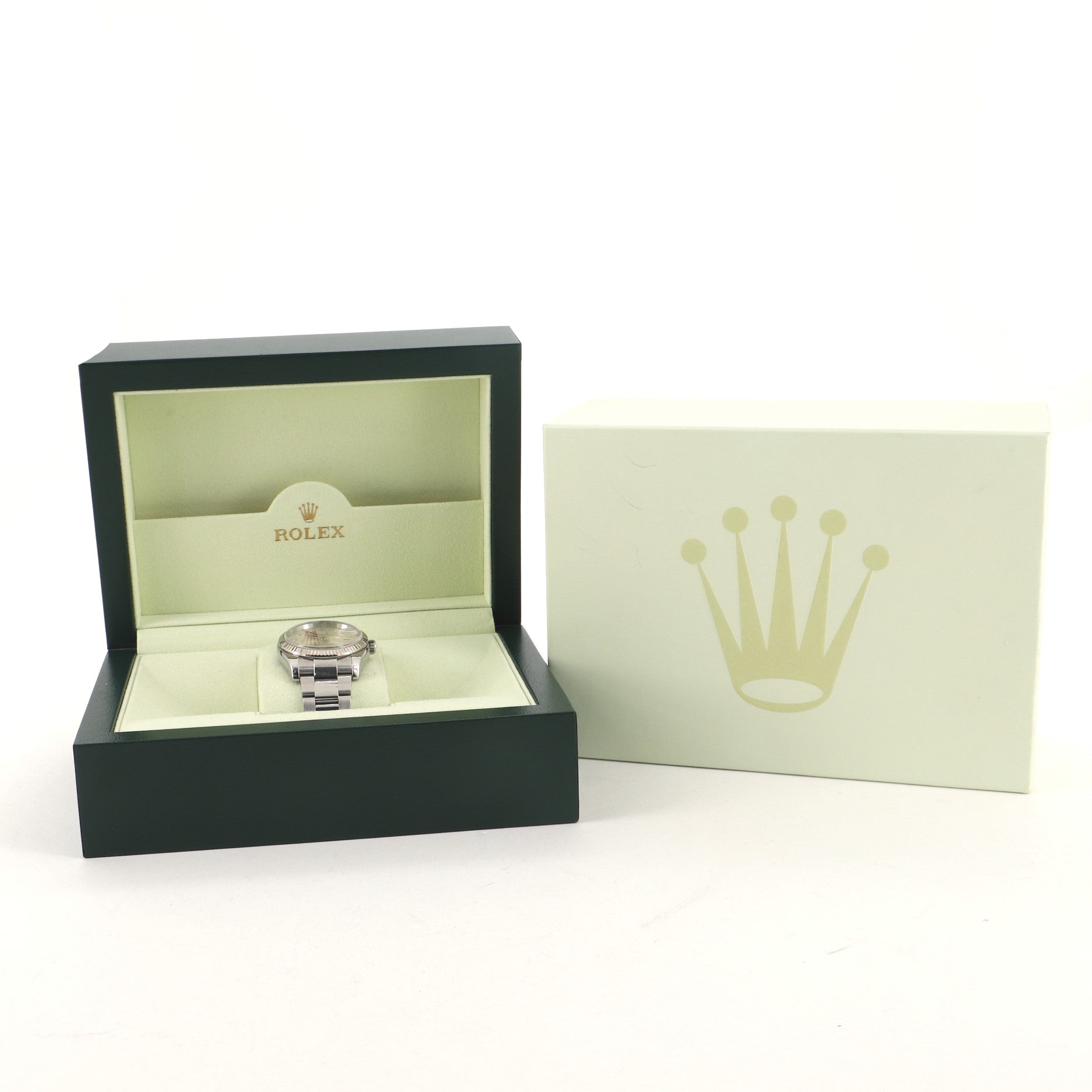 Rolex Oyster Perpetual Datejust Automatic Watch Stainless Steel and White Gold with Diamond Markers 36