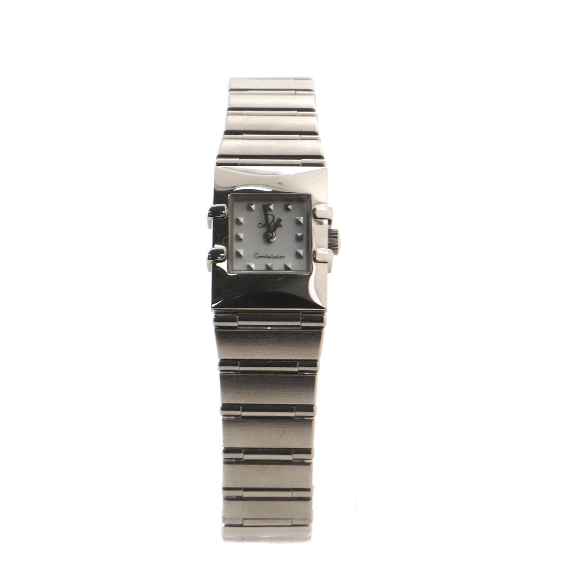 Omega Constellation Carre Quartz Watch Stainless Steel with Mother of Pearl 15