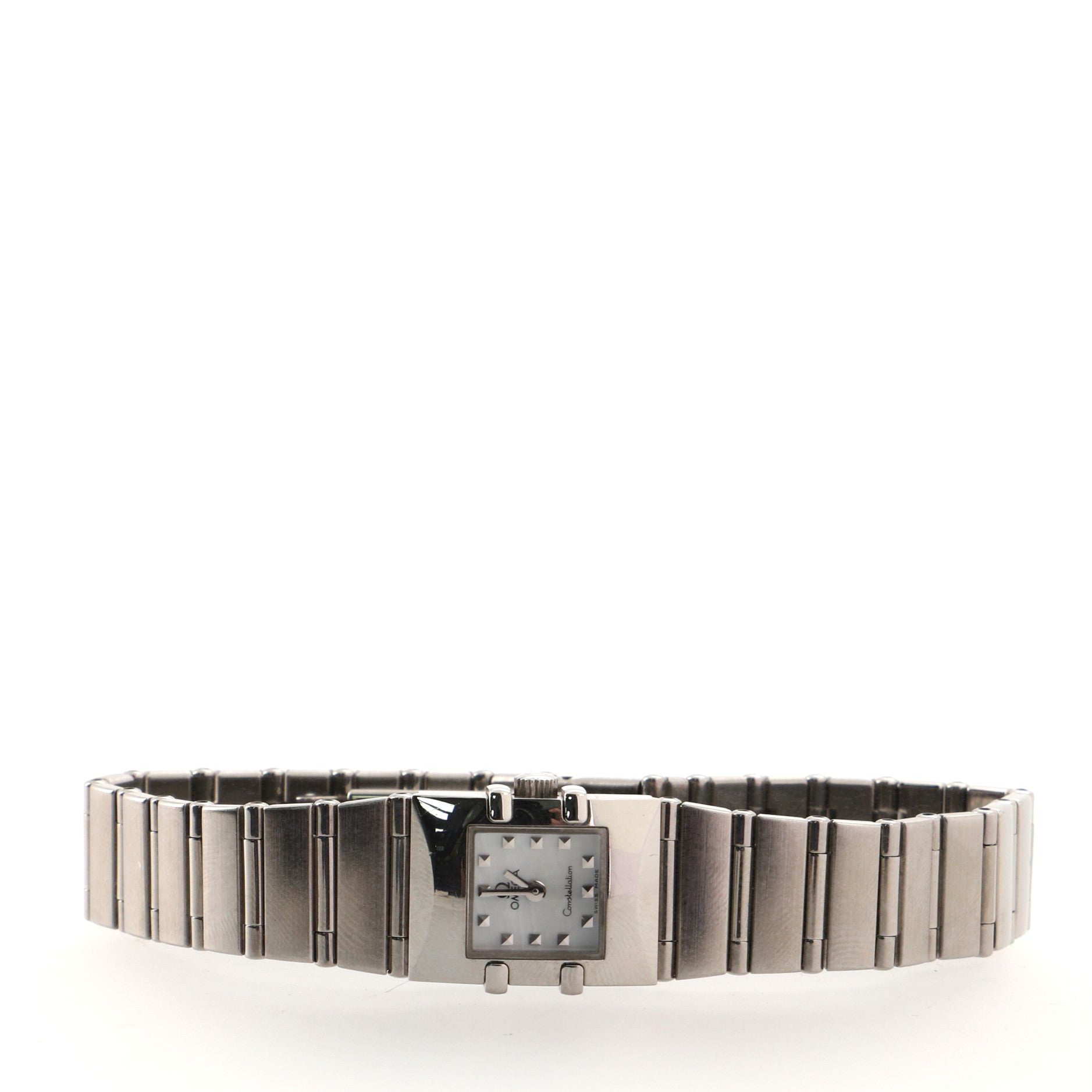 Omega Constellation Carre Quartz Watch Stainless Steel with Mother of Pearl 15