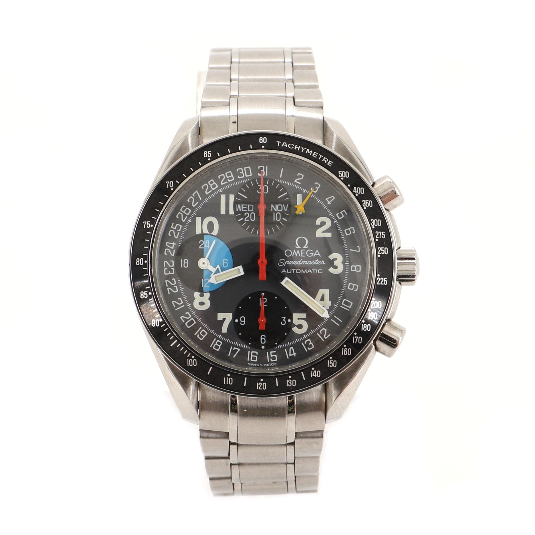 Omega Speedmaster Day-Date Mark 40 Chronograph Automatic Watch Stainless Steel 39