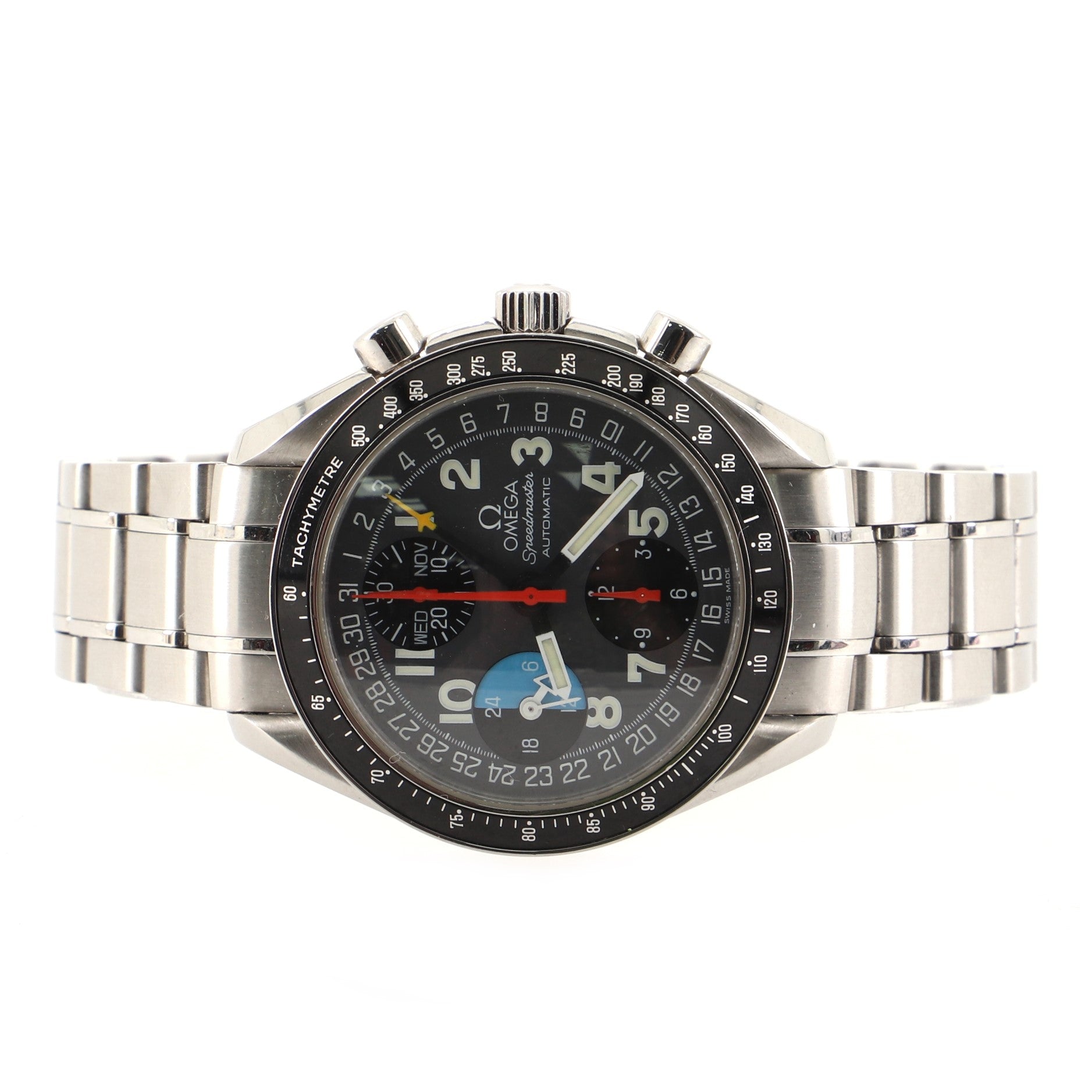 Omega Speedmaster Day-Date Mark 40 Chronograph Automatic Watch Stainless Steel 39
