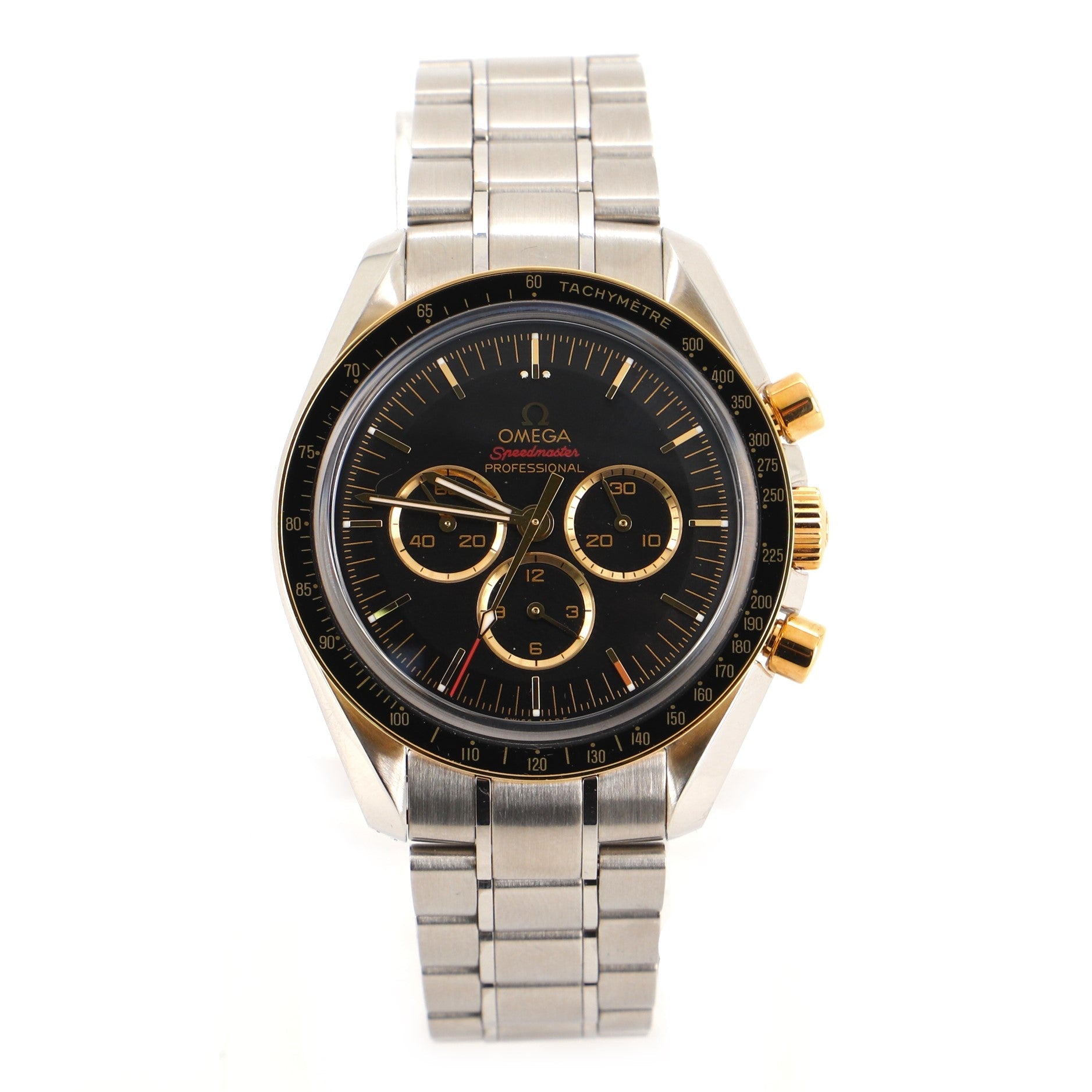 Omega Speedmaster Professional Tokyo Olympic Chronograph Limited Edition Manual Watch Stainless Steel and Yellow Gold 42