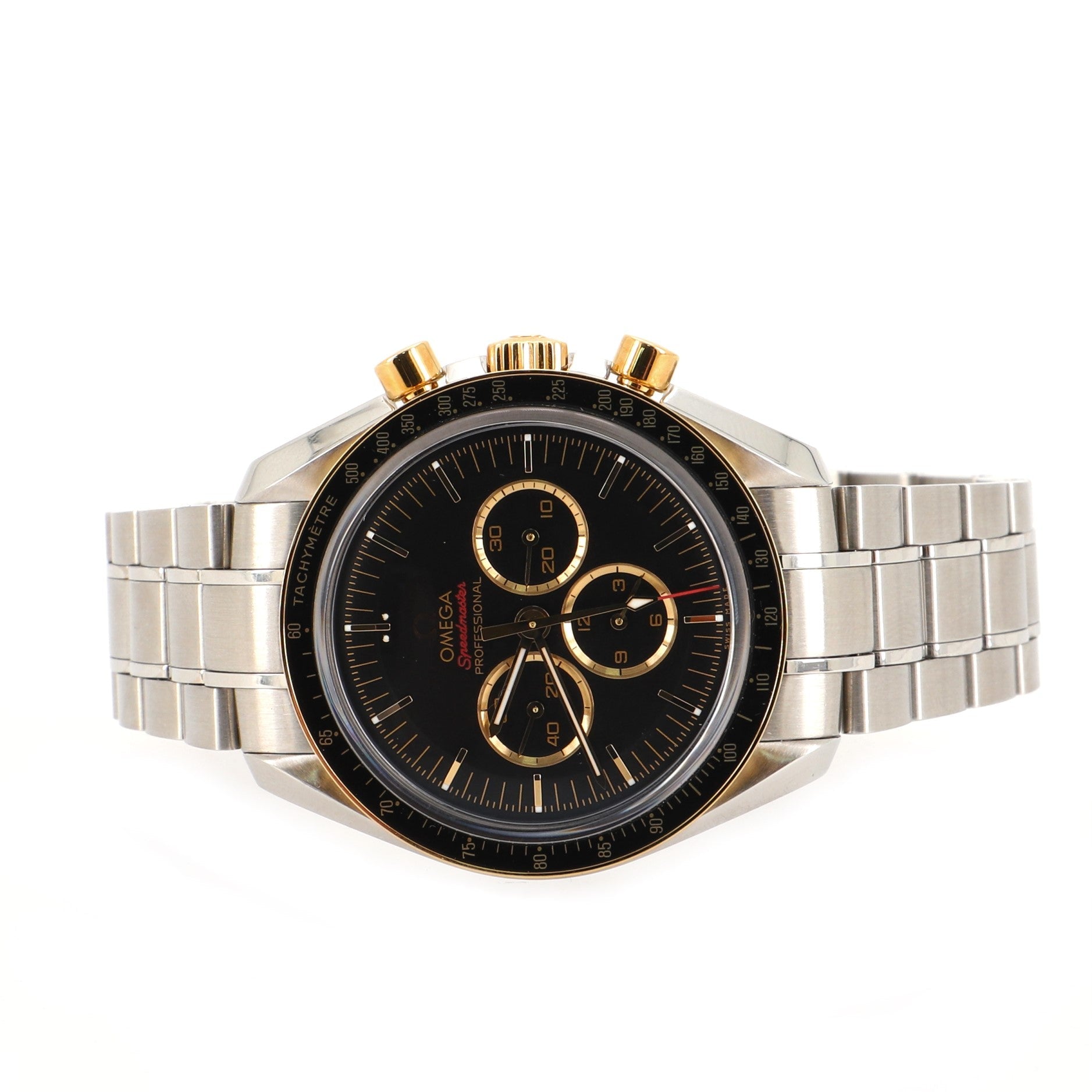Omega Speedmaster Professional Tokyo Olympic Chronograph Limited Edition Manual Watch Stainless Steel and Yellow Gold 42